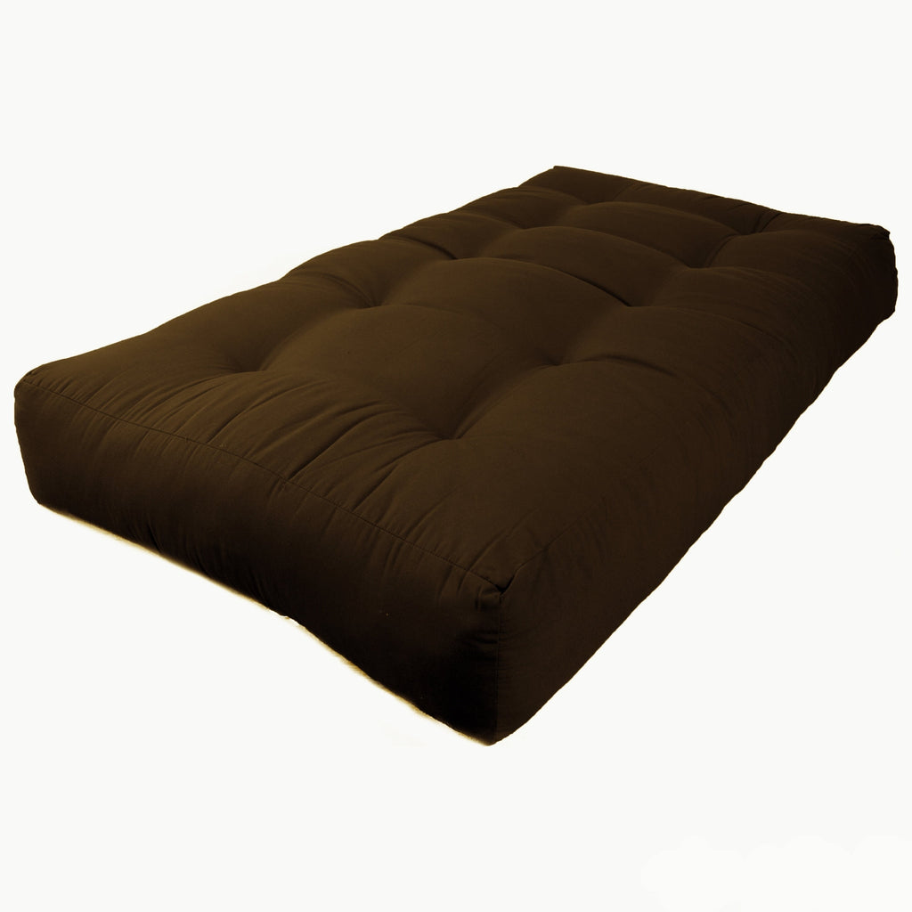 Matelas futon en sergé de 10 pouces d'épaisseur (simple, double ou grand lit)
