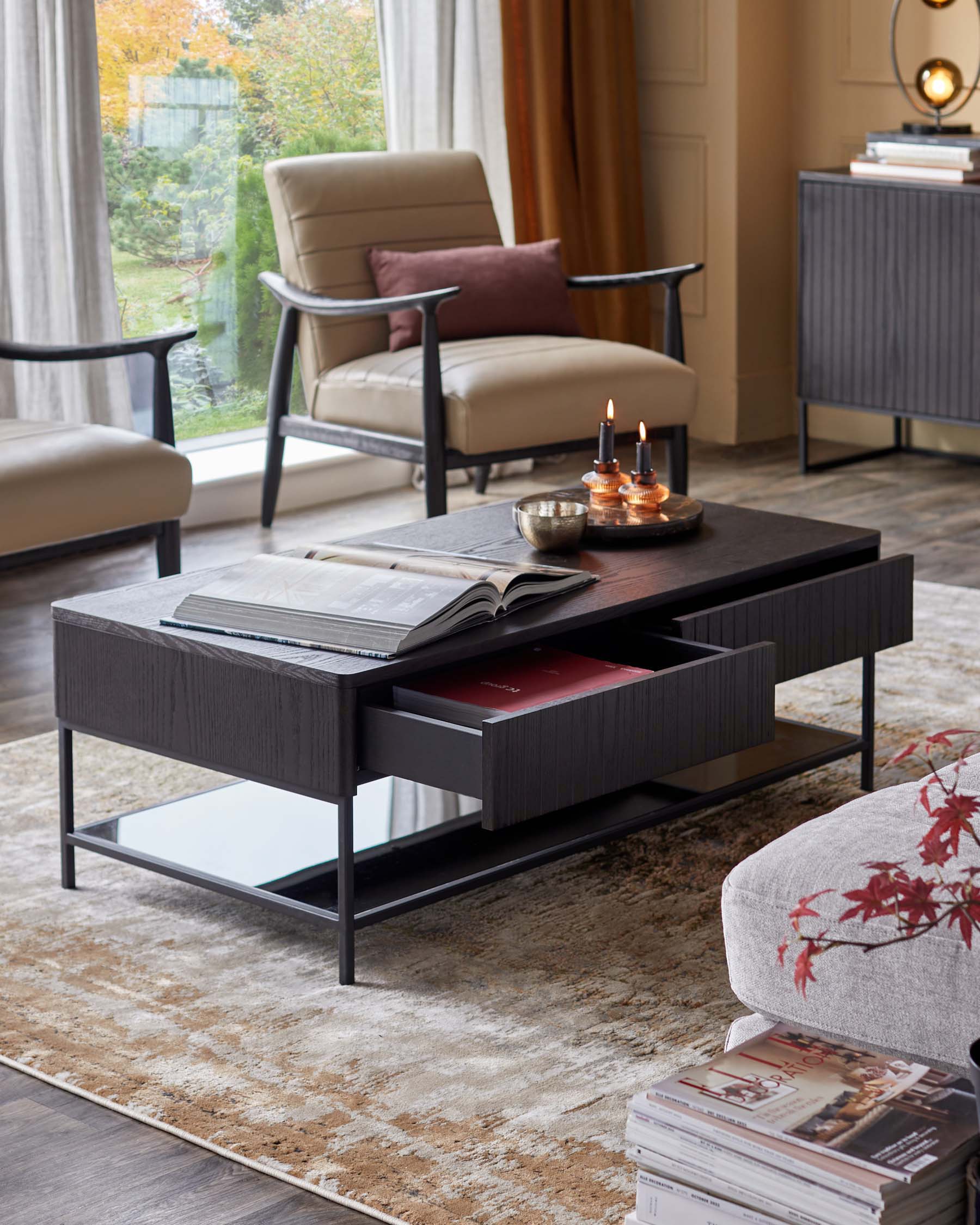 Table basse Toronto en frêne foncé