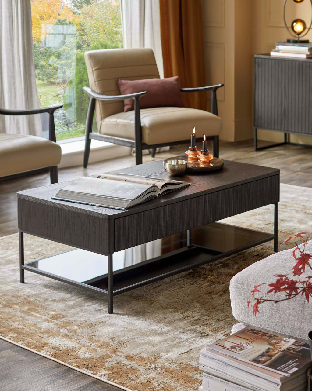 Table basse Toronto en frêne foncé