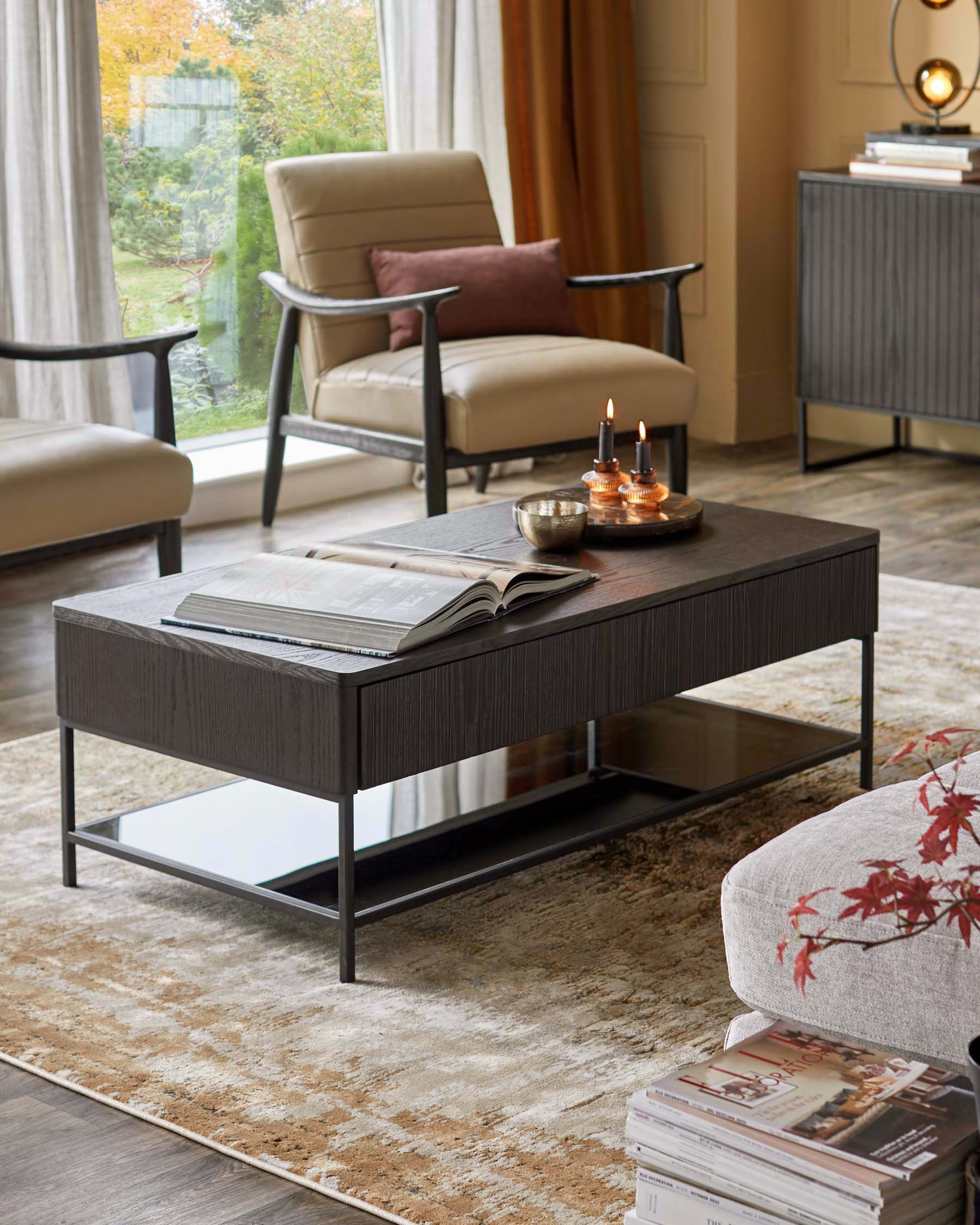 Table basse Toronto en frêne foncé