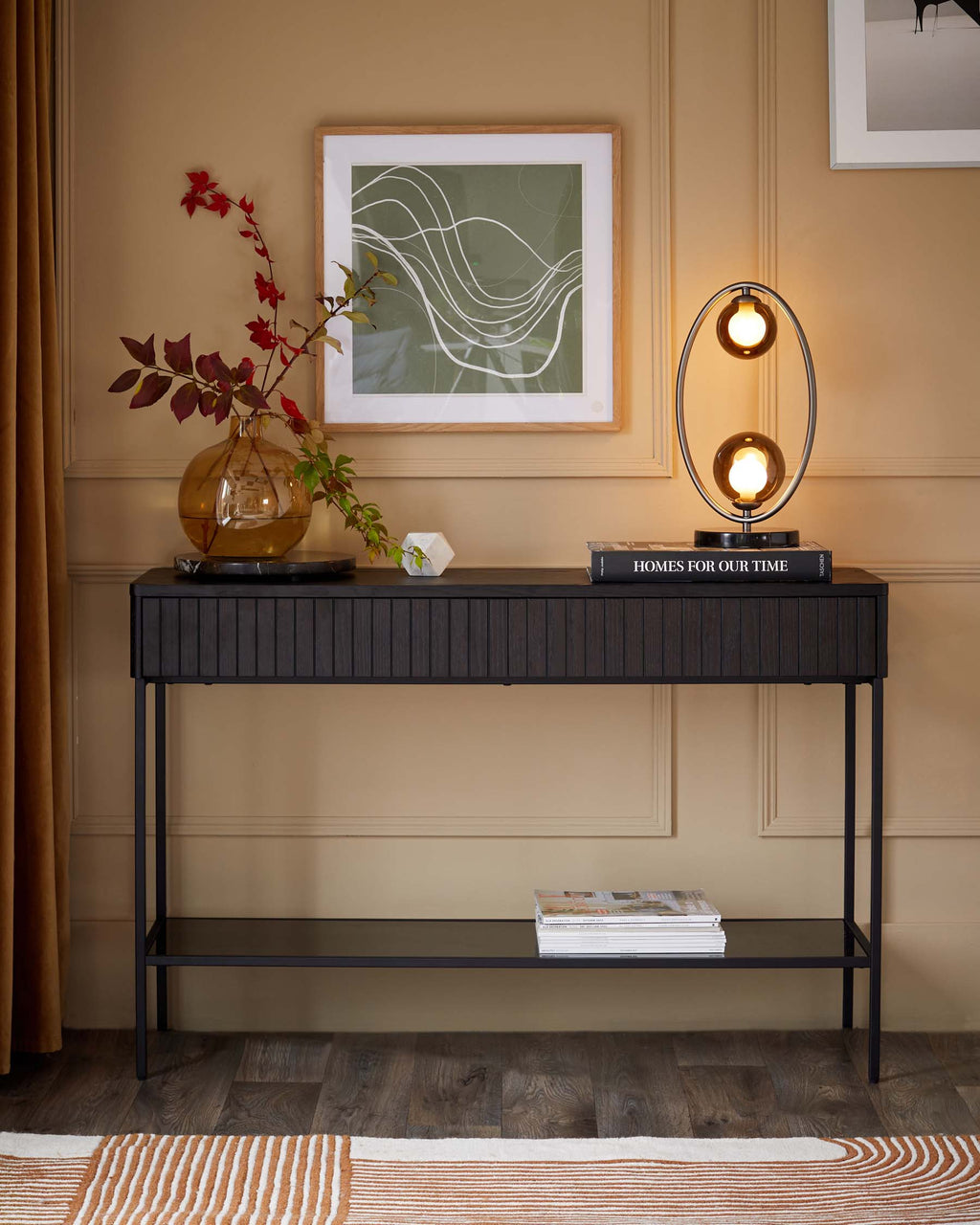 Table console Toronto en frêne foncé