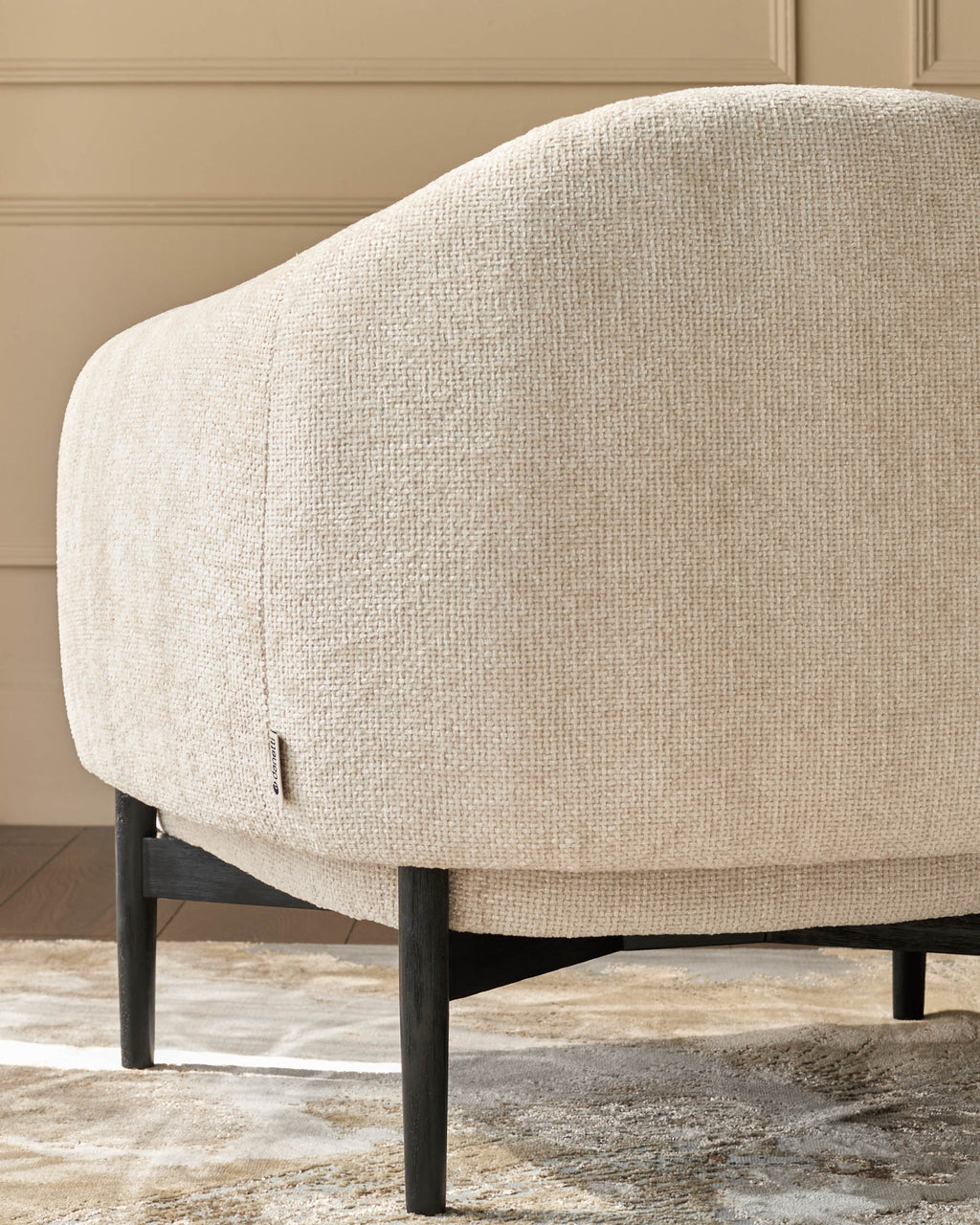 Fauteuil d'appoint Tristan en tissu naturel