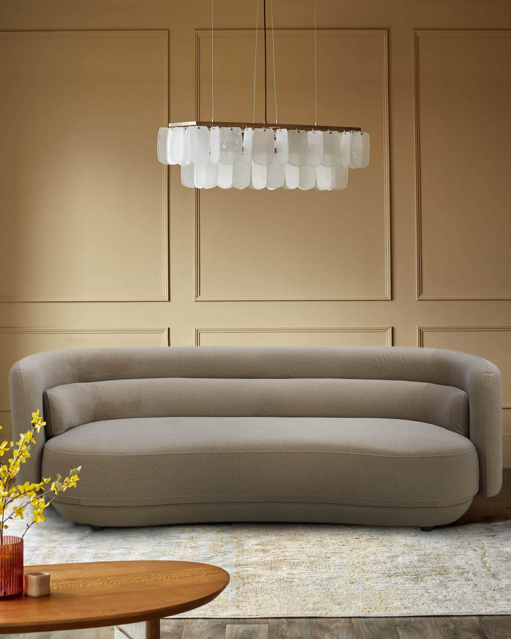 Canapé 3 places Henry en tissu moka