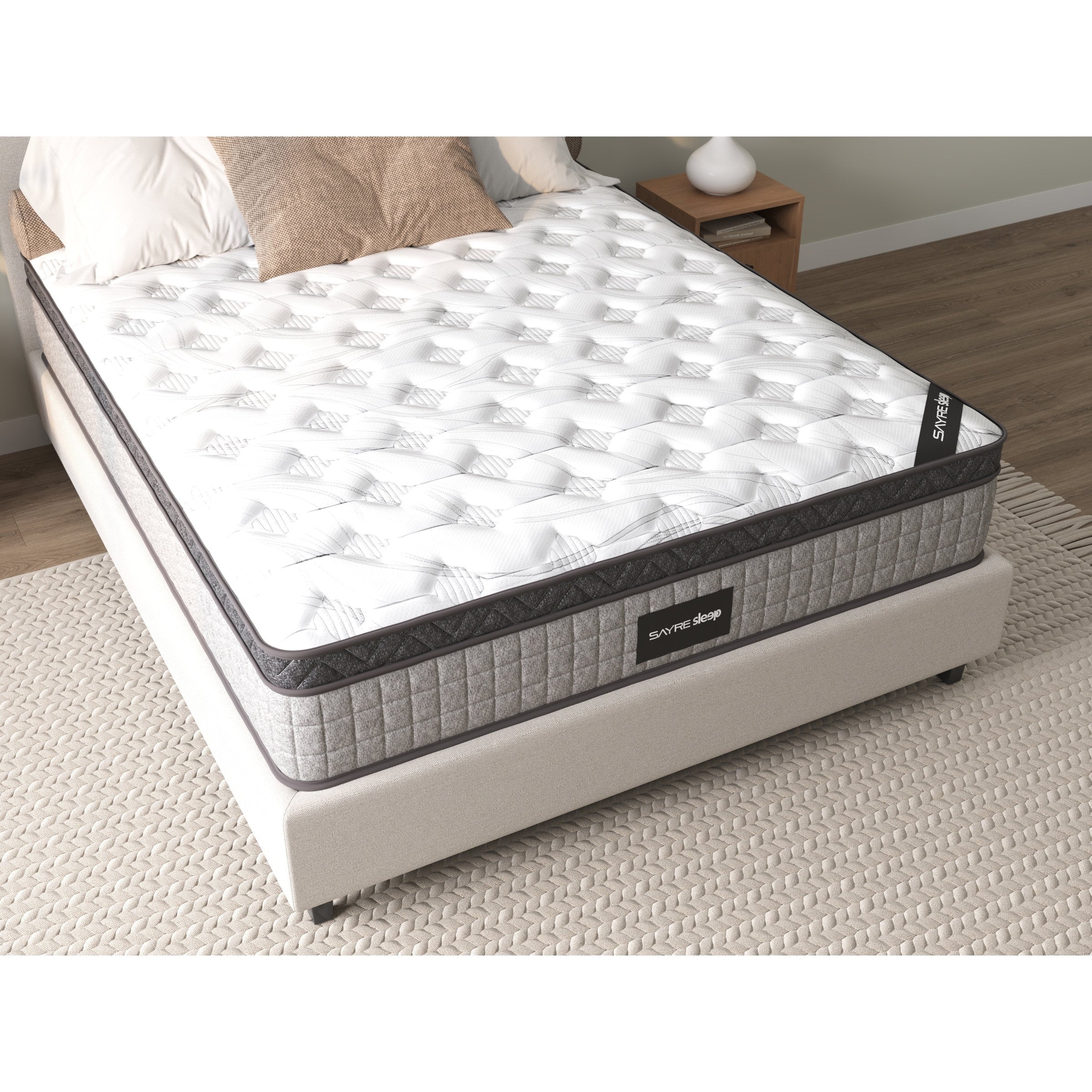 Assemblé aux États-Unis - Matelas hybride 10 Diamond à ressorts ensachés et mousse à mémoire de forme Cool Gel