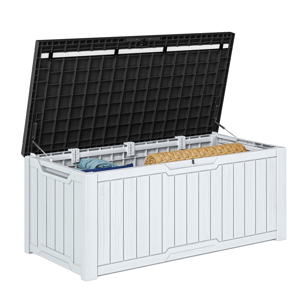 Coffre de pont verrouillable en résine résistant à l'eau de 120 à 260 gallons