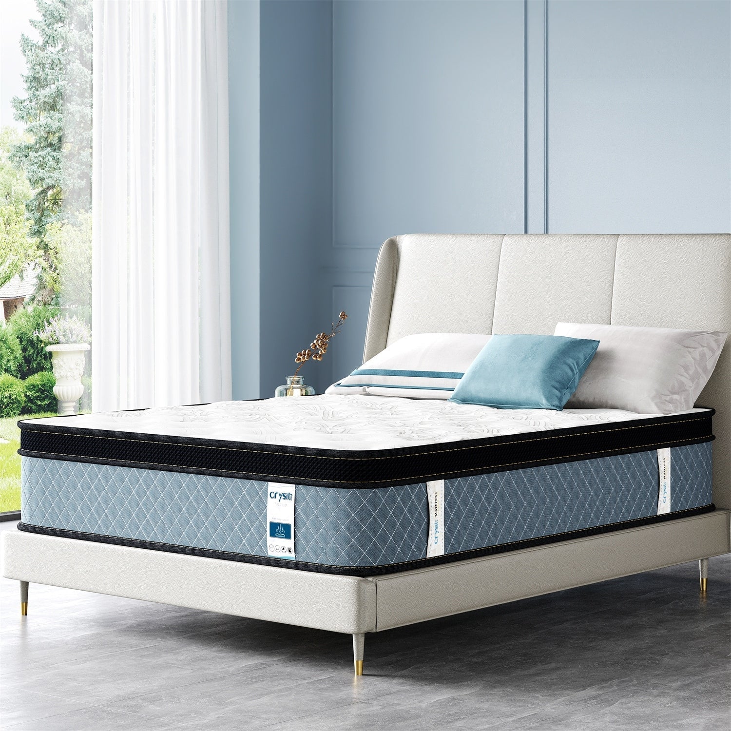 Matelas hybride moelleux de 14 pouces dans une boîte