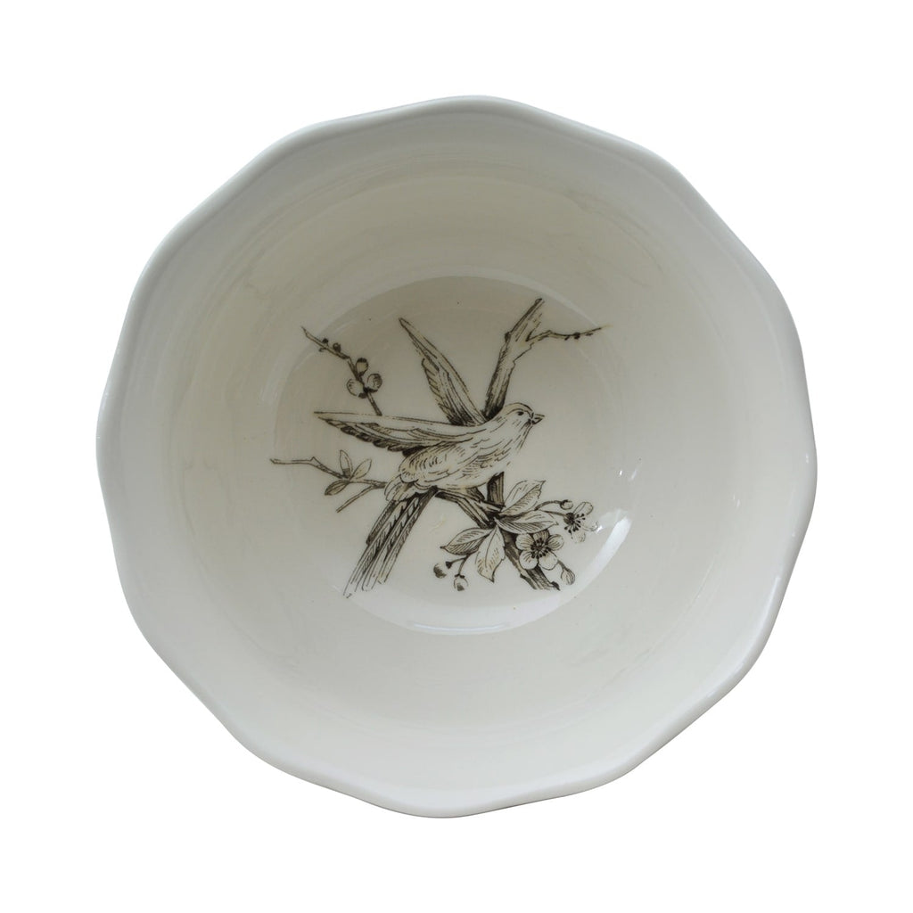 Service de table 16 pièces en porcelaine 222 Fifth Adelaide avec assiettes rondes, bols et tasses, blanc antique