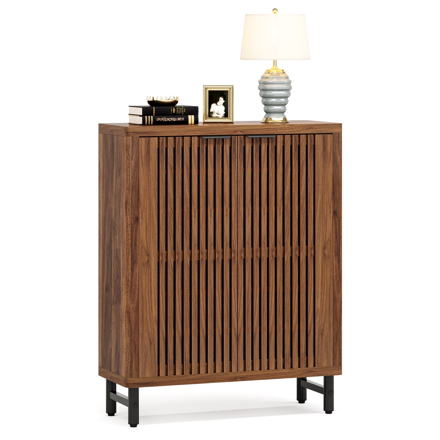 Meuble de rangement à chaussures 24 paires avec porte pour entrée et salon