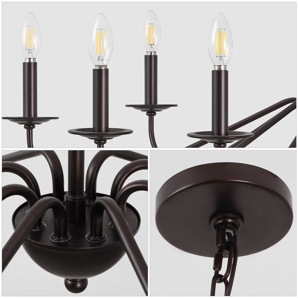 Lustre LED en fer à 6 lumières, 34,75 $, par JONATHAN Y