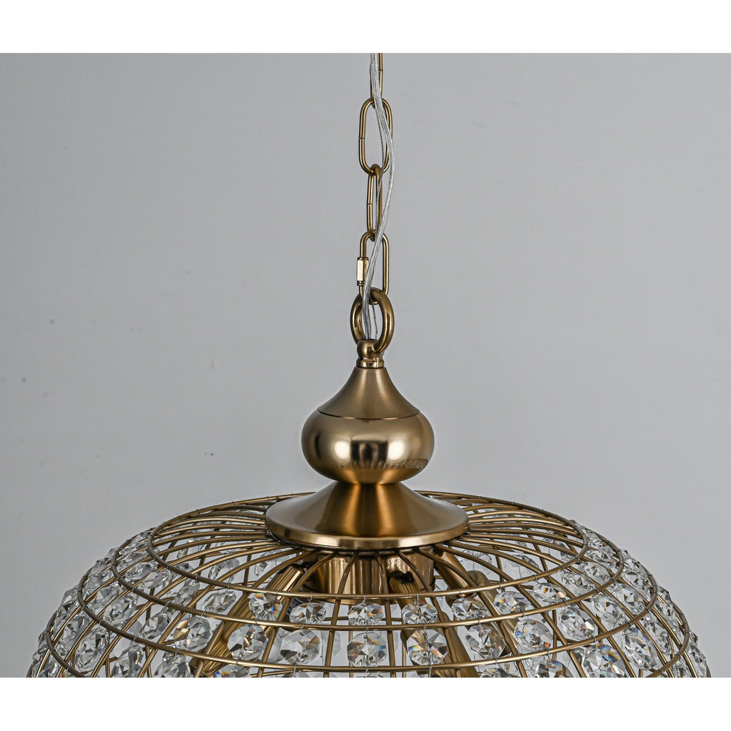 Lustre rétro français à 4/5 lumières en laiton antique avec globe en cristal et suspension pour îlot de cuisine