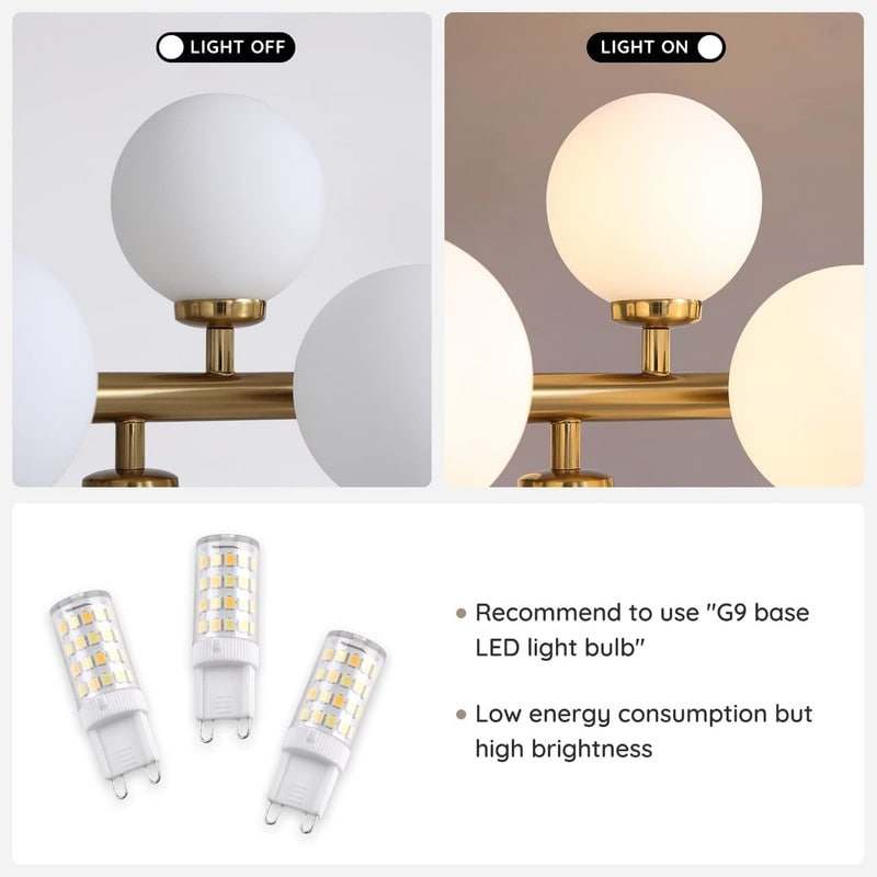 Lustre linéaire moderne du milieu du siècle de 40 po, suspension Spoutnik à 16 ampoules en laiton doré avec globe en verre dépoli pour salle à manger