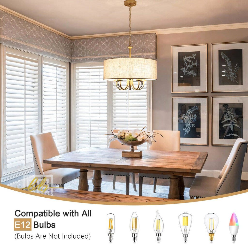 Plafonnier semi-encastré moderne à 5 lampes pour salle à manger, chambre à coucher, salon - N/A