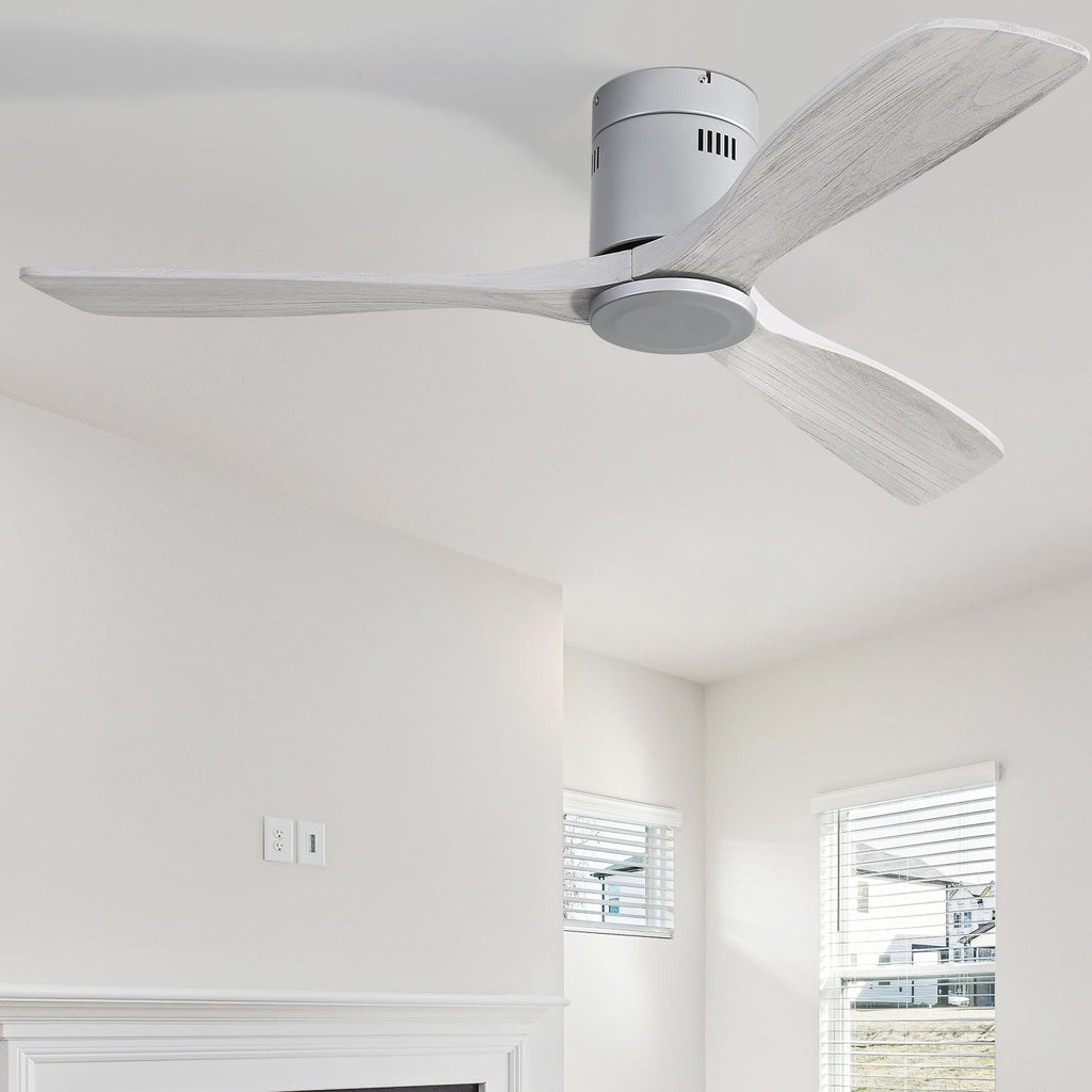 Ventilateur de plafond encastré Sofucor 52 pouces avec télécommande, moteur réversible et éclairage intégré en option