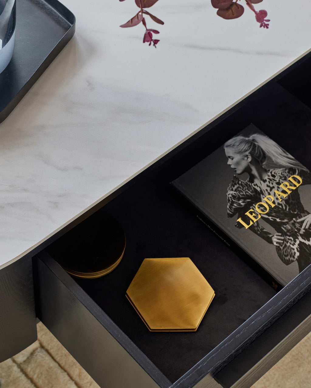 Table basse en céramique marbrée Manhattan