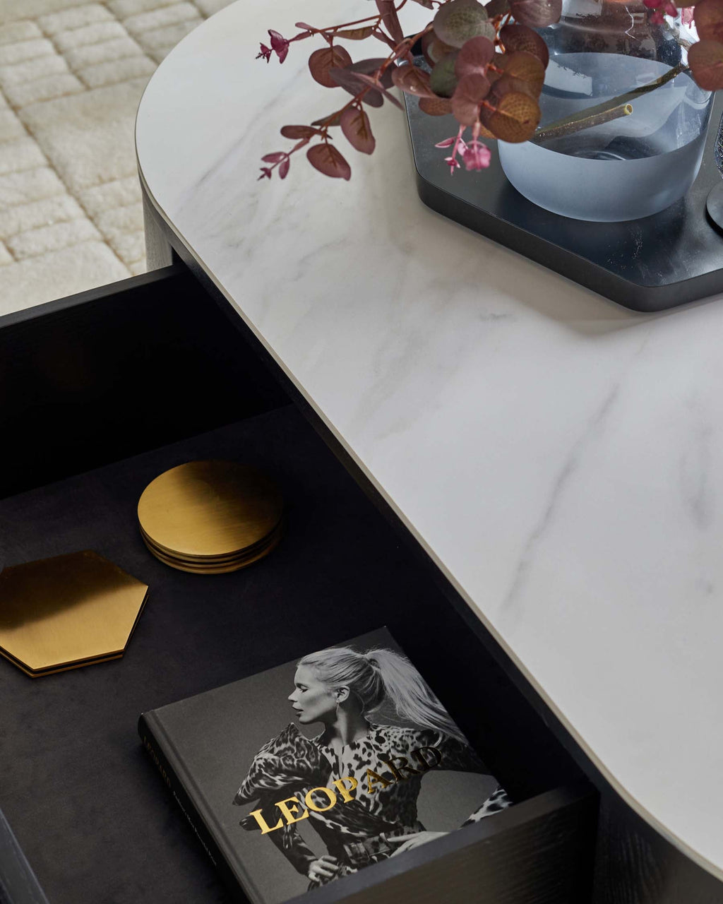 Table basse en céramique marbrée Manhattan