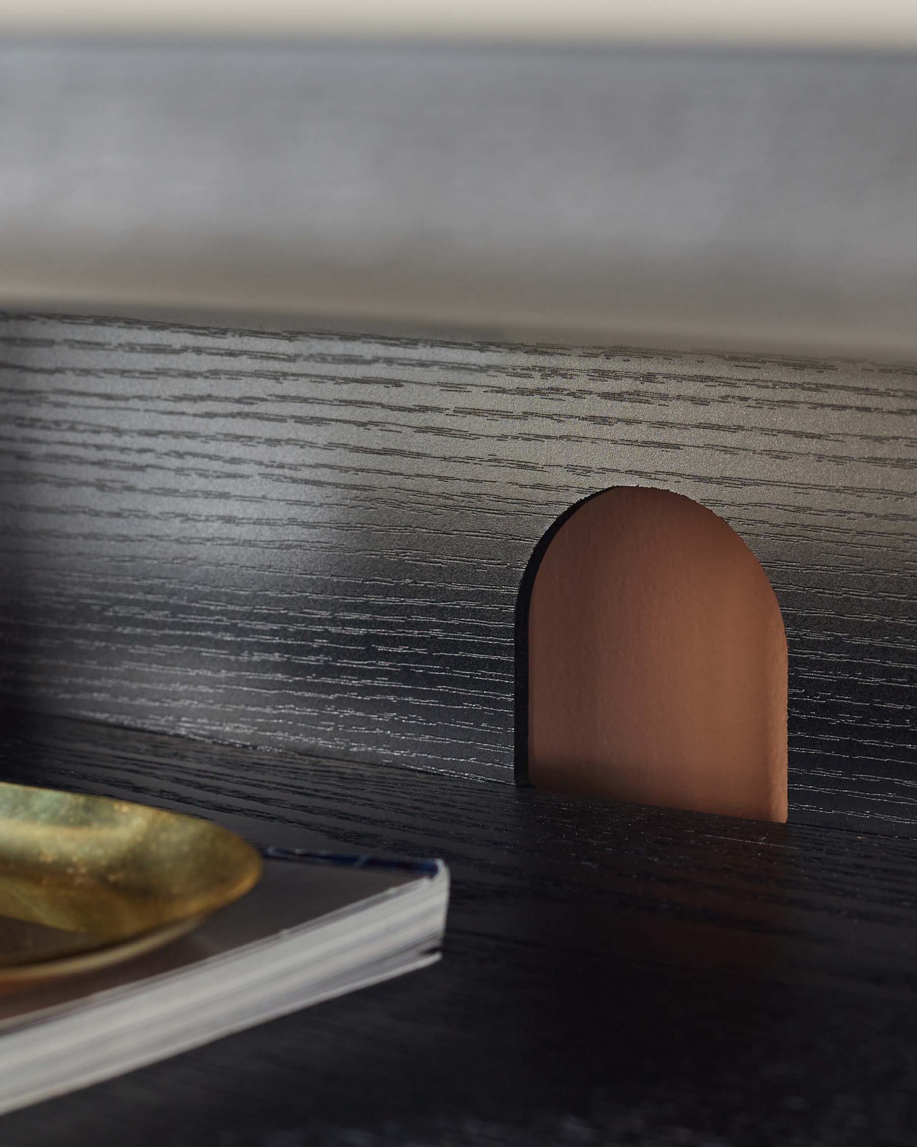 Meuble TV en céramique marbrée Manhattan