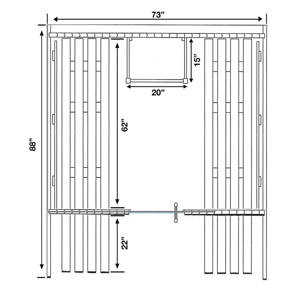 Sauna tonneau en pin blanc de Finlande ALEKO pour 6 à 8 personnes avec chauffage électrique UL - 88 L x 73 l x 79 H pouces