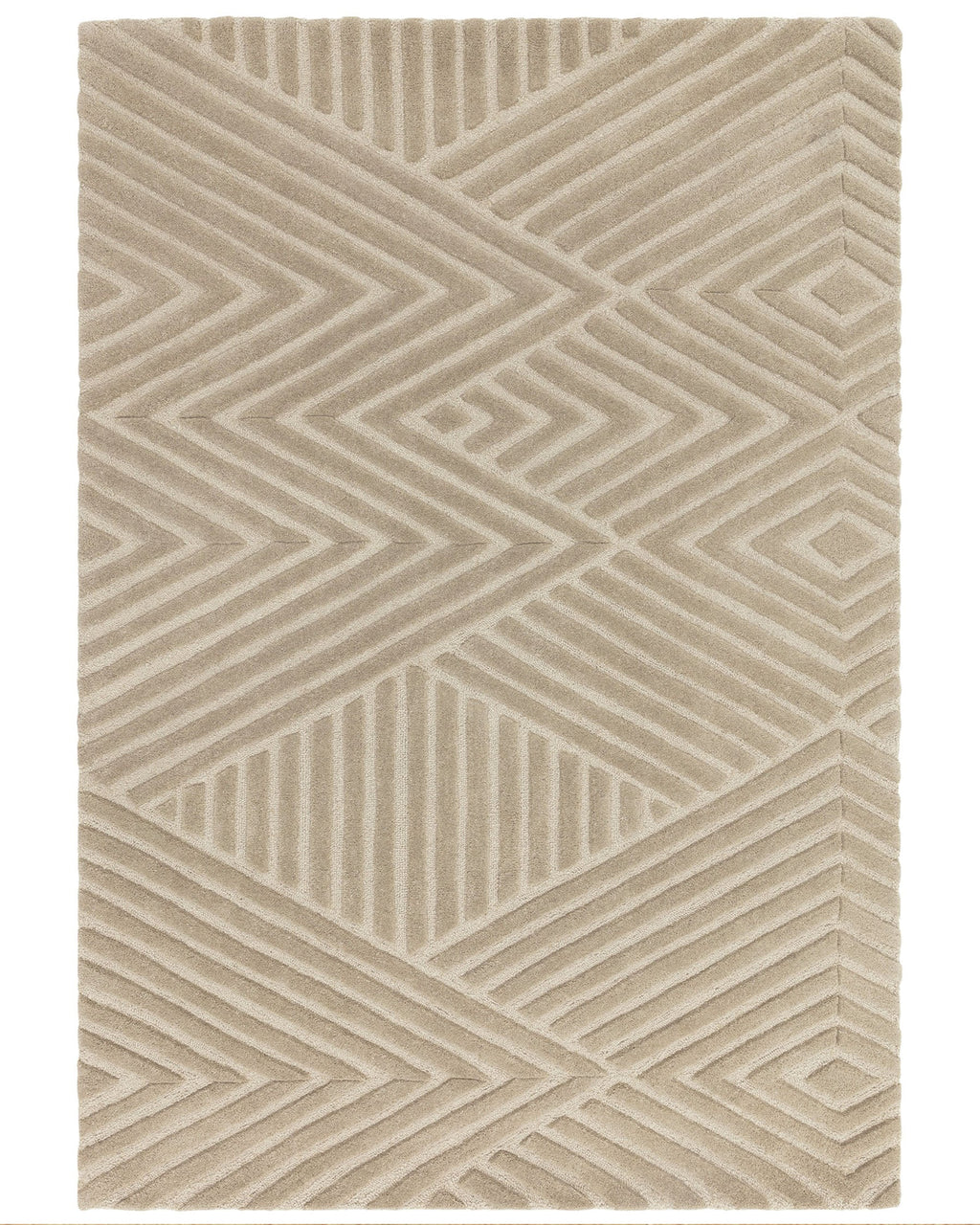 Tapis texturé moka Abstract Point, de taille moyenne