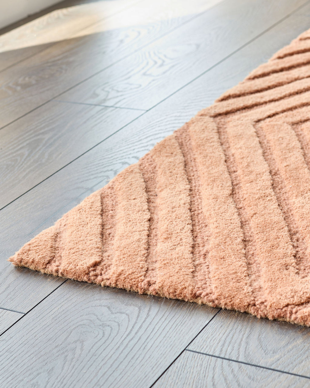 Tapis texturé moyen à motif terracotta Abstract Point