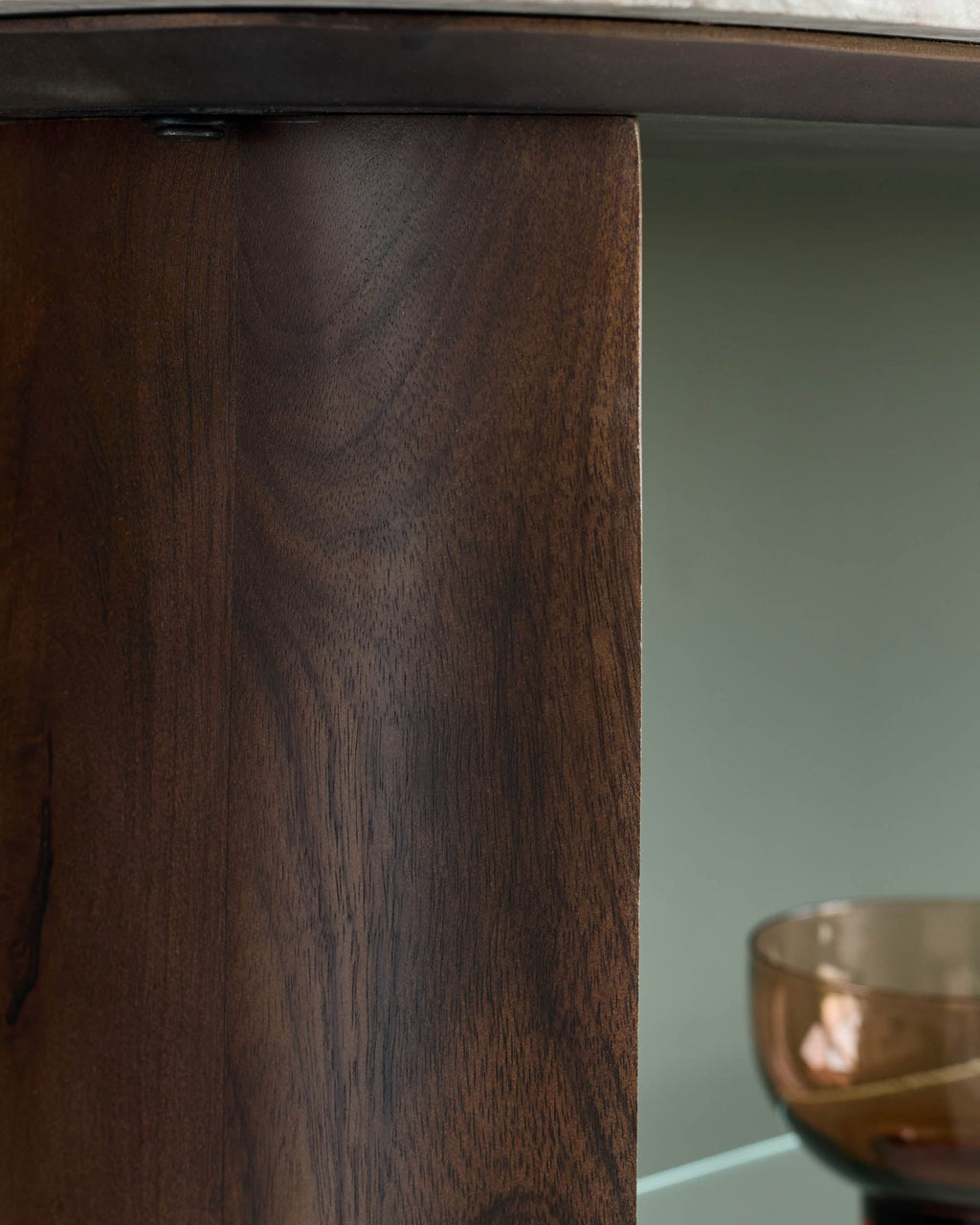 Console en marbre et bois foncé Adalynn Toronto