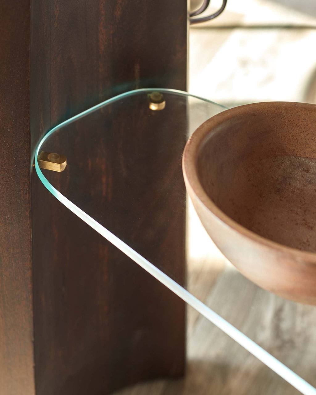 Table d'appoint Adalynn en bois foncé et marbre de Toronto