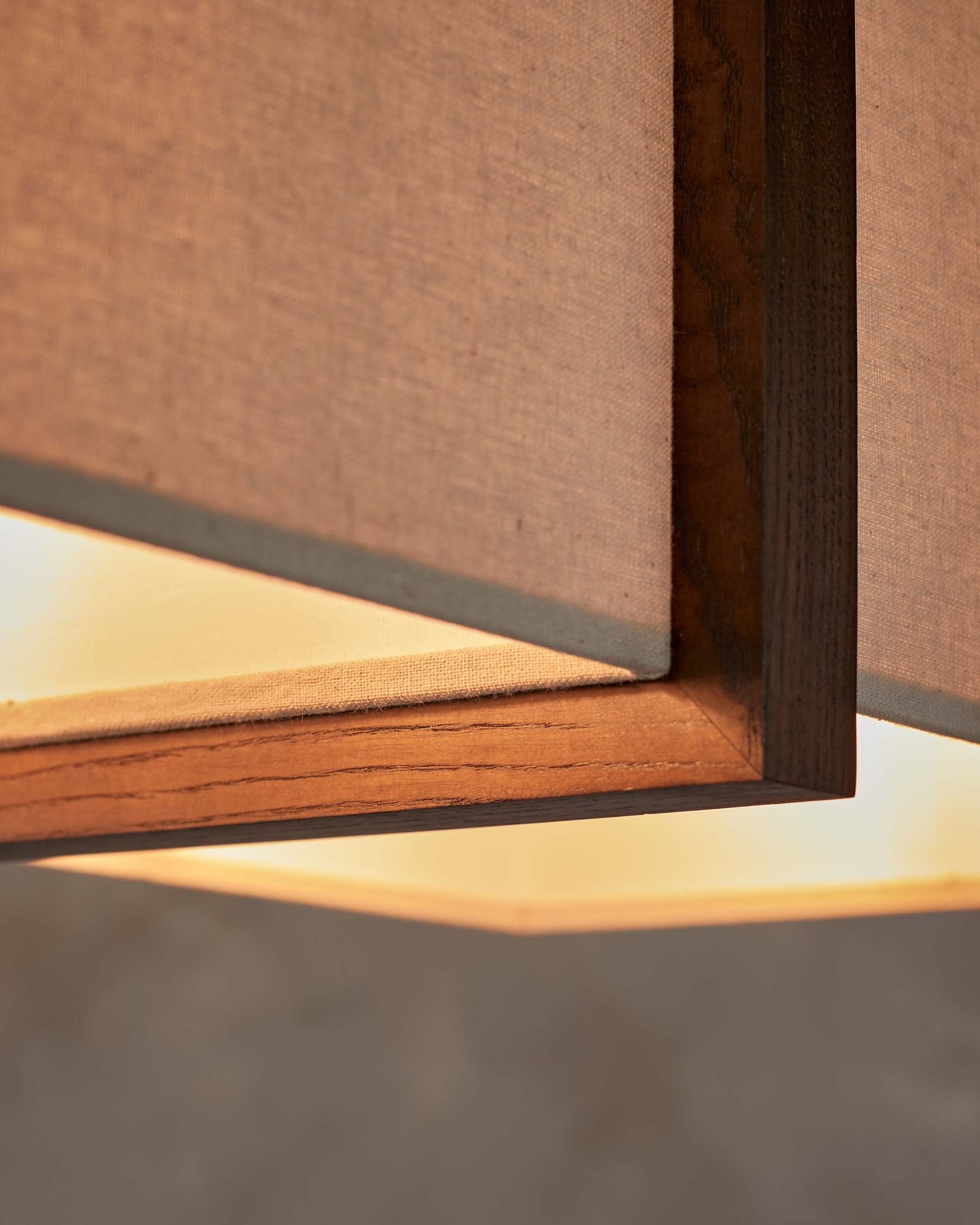 Suspension réglable Addison en lin naturel à 3 lumières