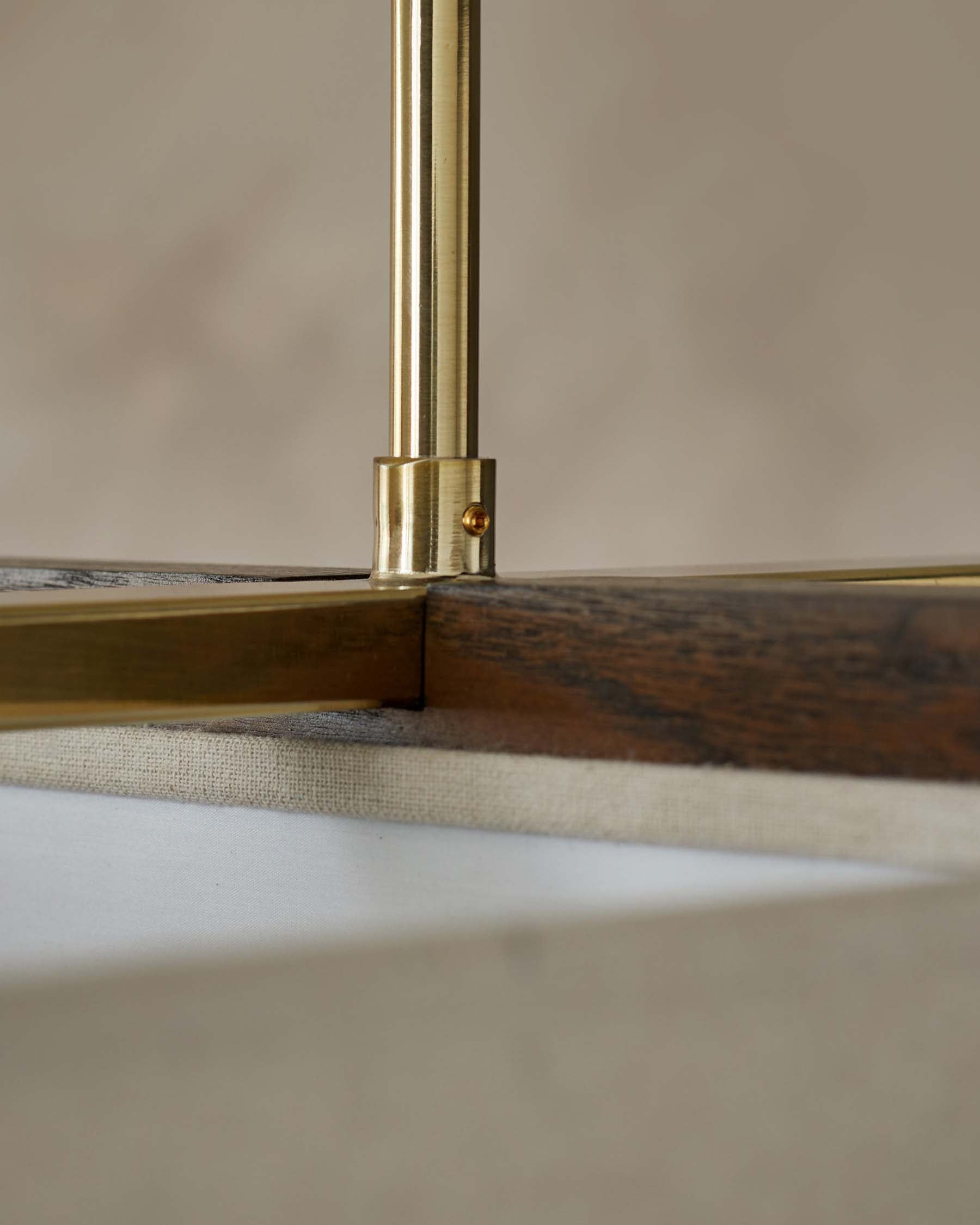 Suspension réglable Addison en lin naturel à 3 lumières