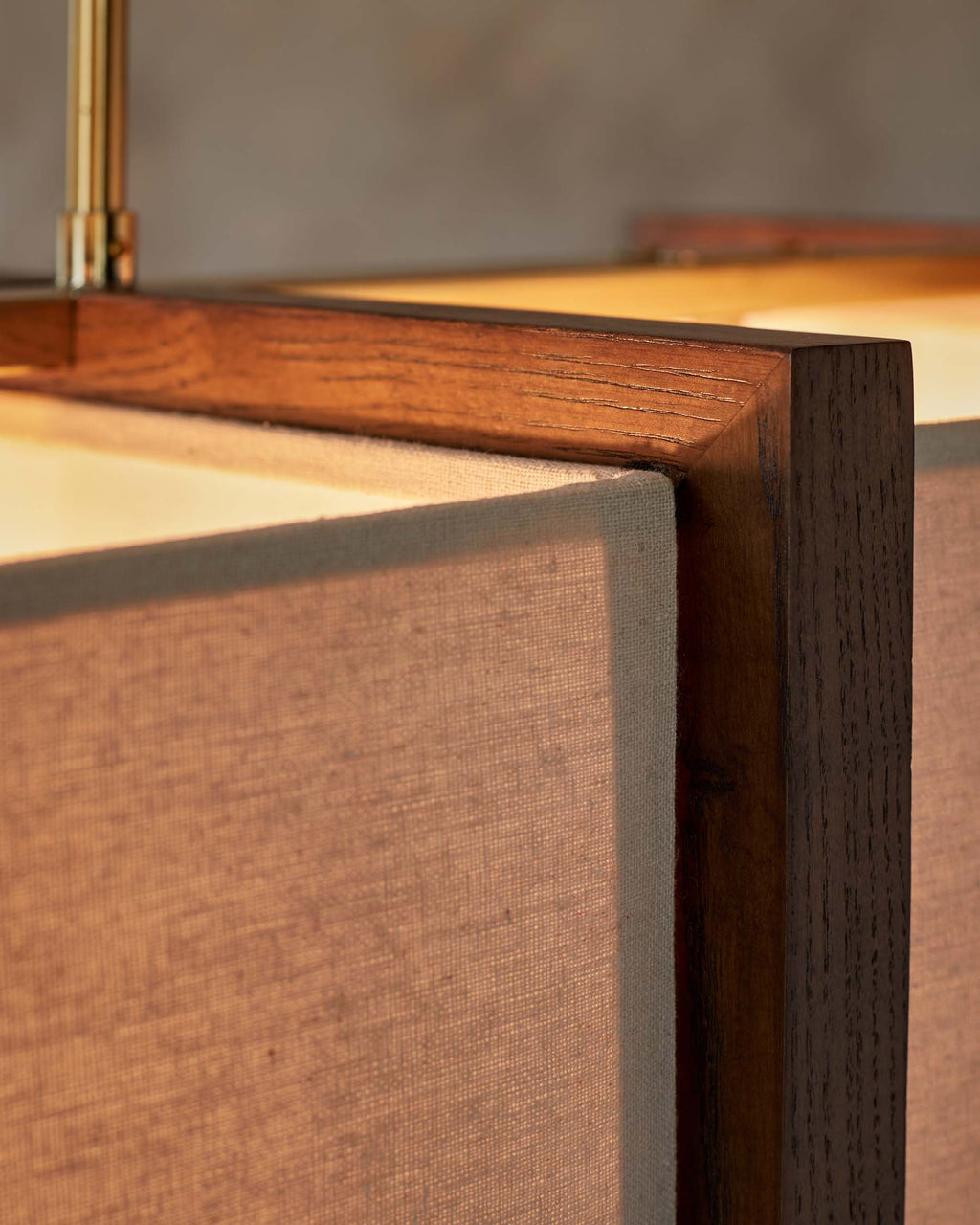 Suspension réglable Addison en lin naturel à 3 lumières