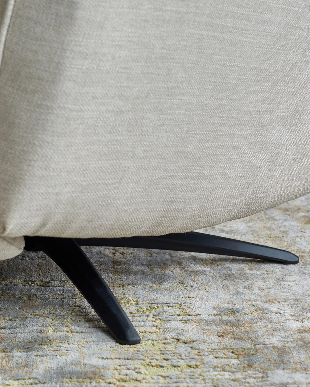 Fauteuil de massage inclinable Aiden en tissu ivoire