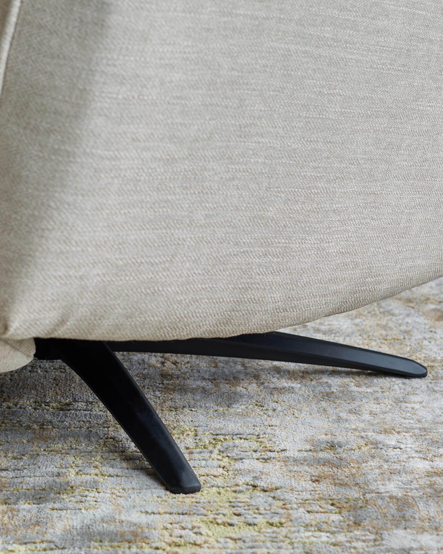 Fauteuil de massage inclinable Aiden en tissu ivoire