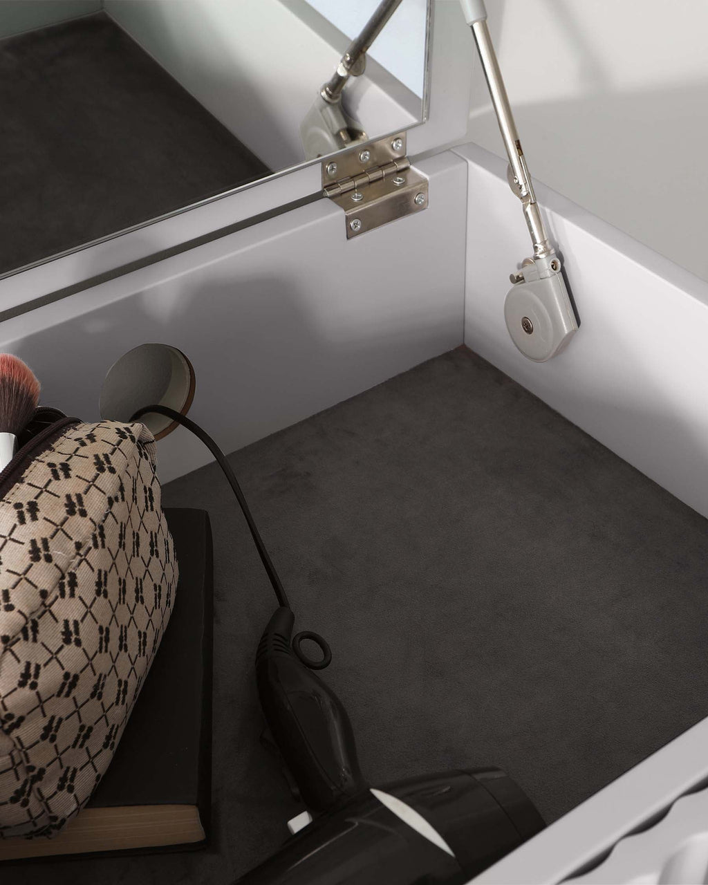 Commode haute Albury gris clair