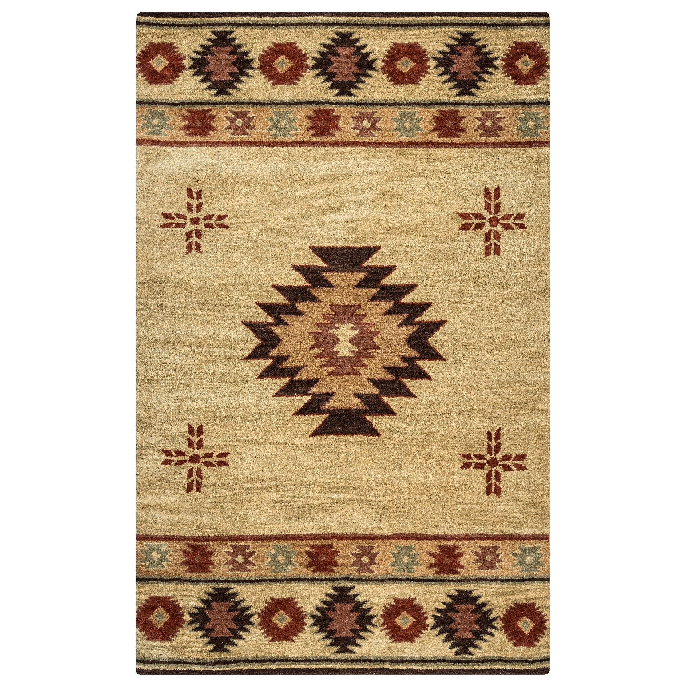 Tapis en laine touffeté à la main Alora Decor Ryder Southwestern