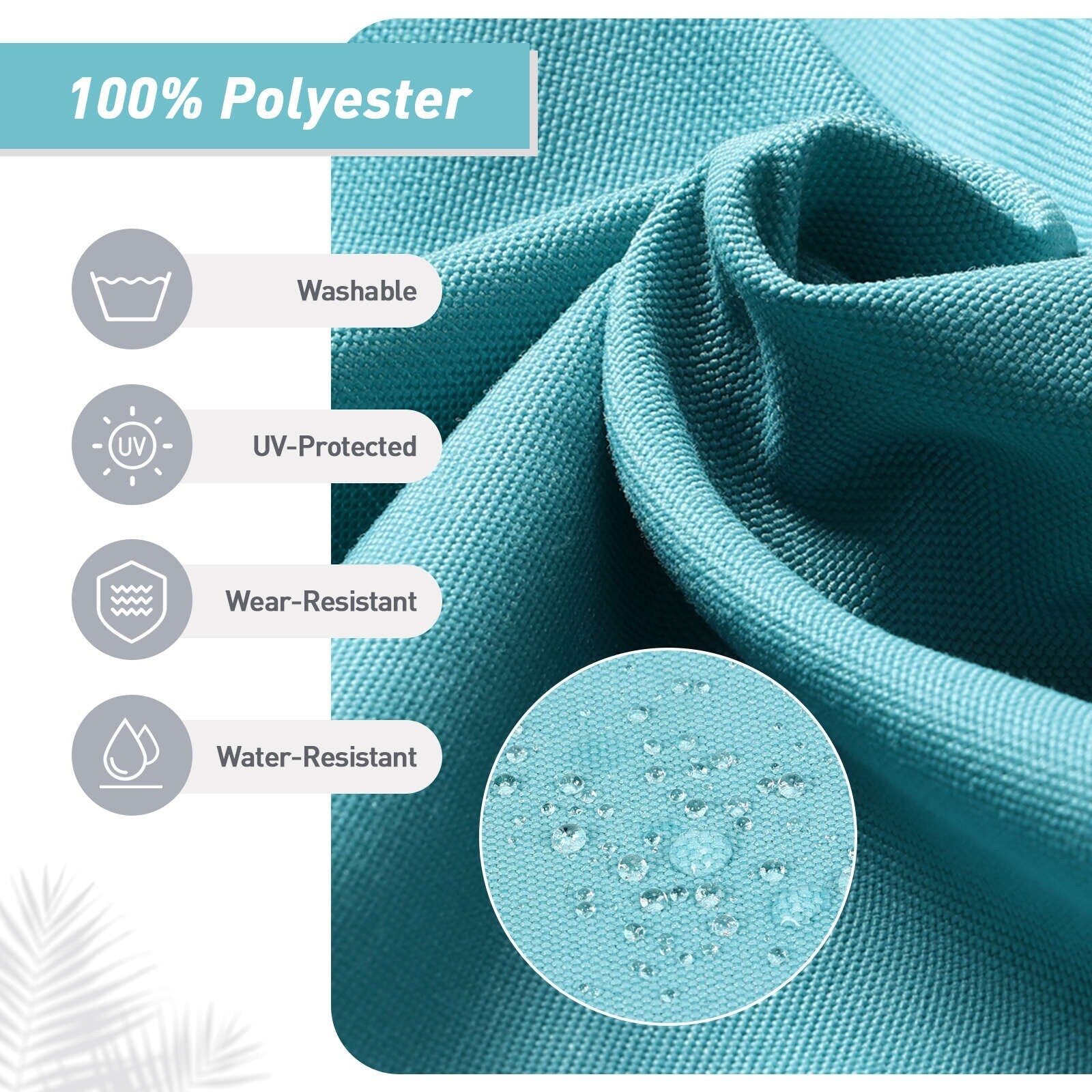 Lot de 4 coussins de chaise à dossier haut Aoodor Patio, 46 ​​x 21 x 4 pouces (coussins uniquement)