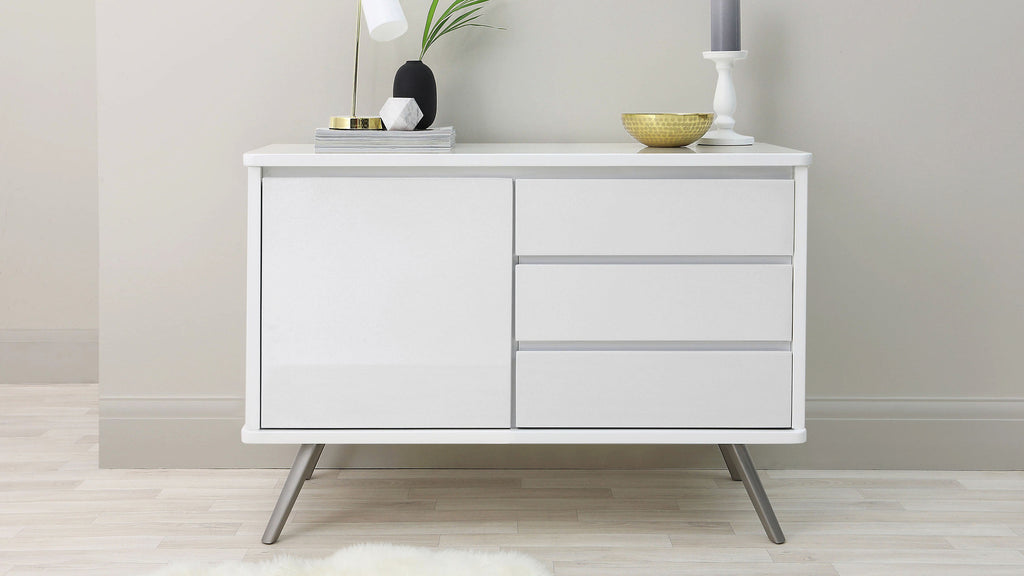 Buffet compact Assi blanc brillant