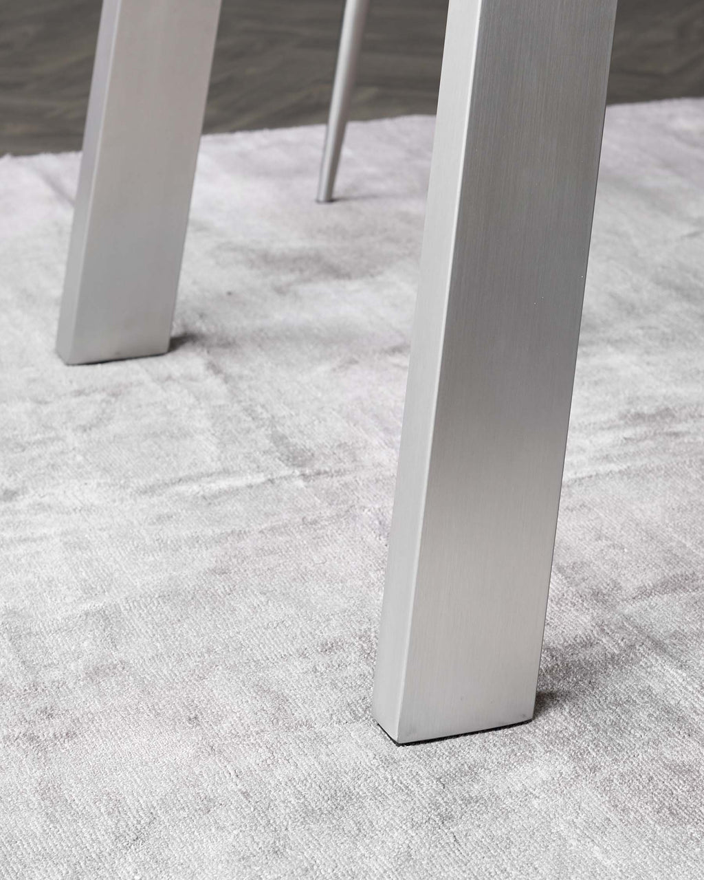 Table de salle à manger extensible Assi blanche brillante 6 à 8 places