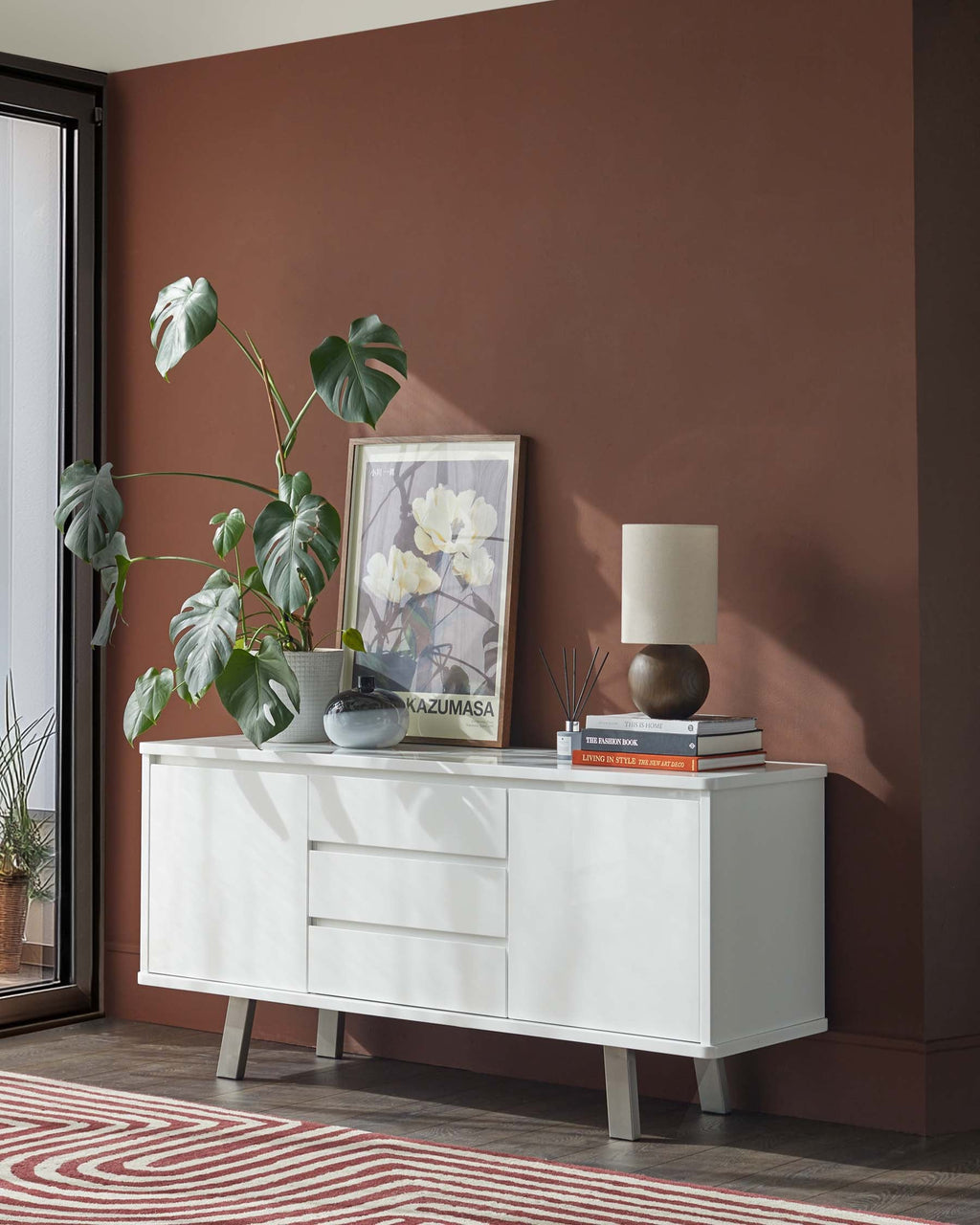 Buffet Assi blanc brillant