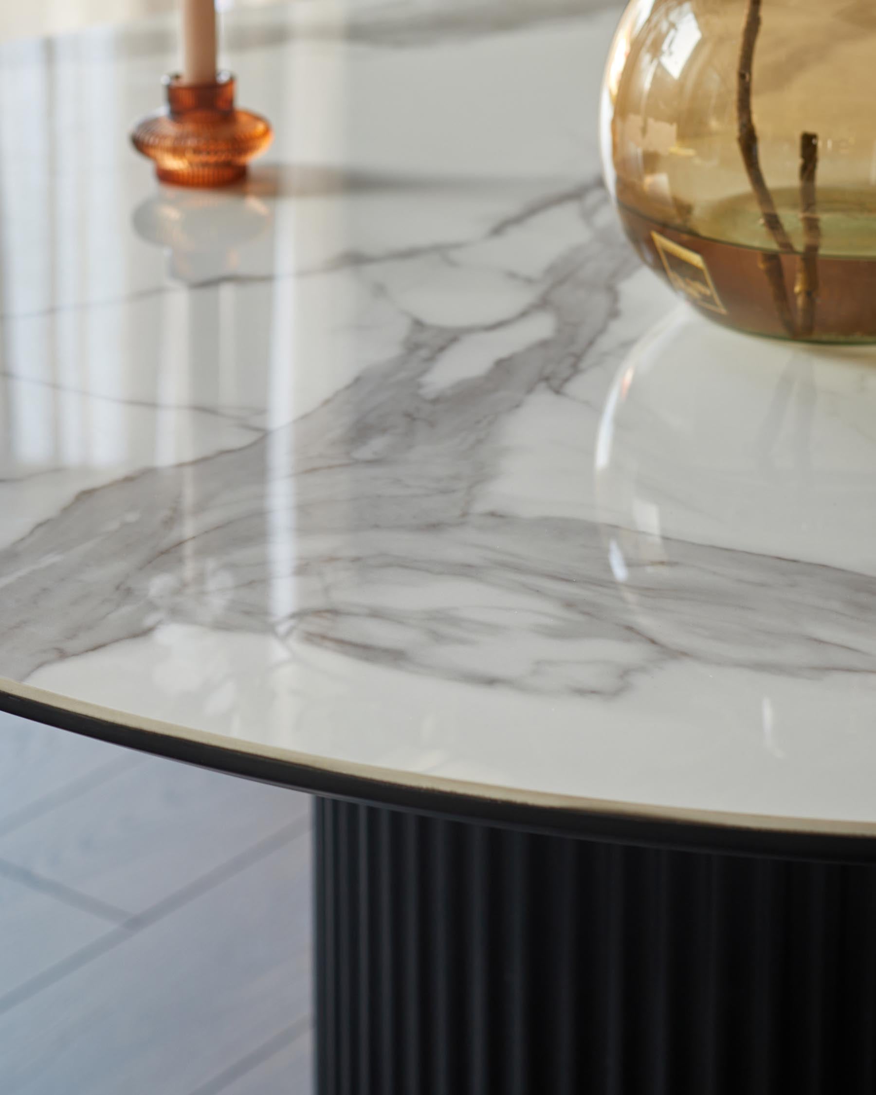 Table à manger Austin en céramique blanche 6 places