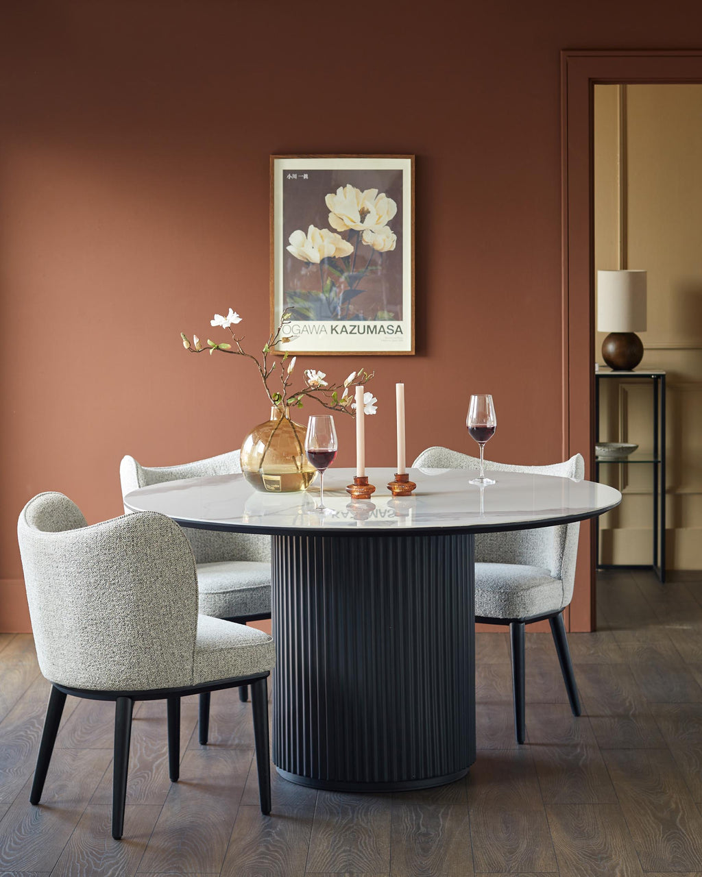 Table à manger Austin en céramique blanche 6 places