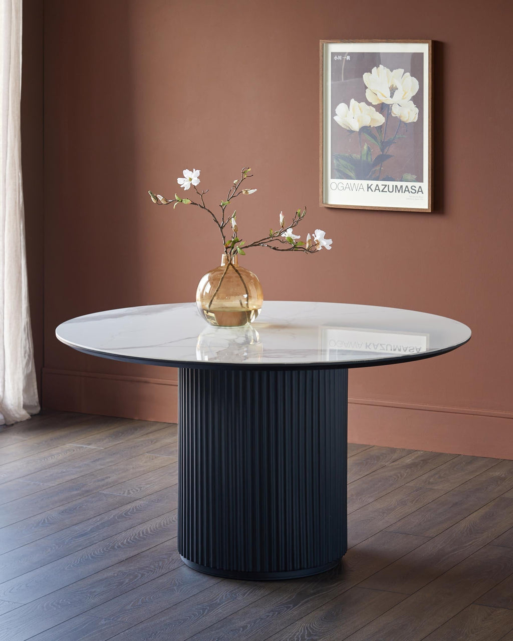 Table à manger Austin en céramique blanche 6 places