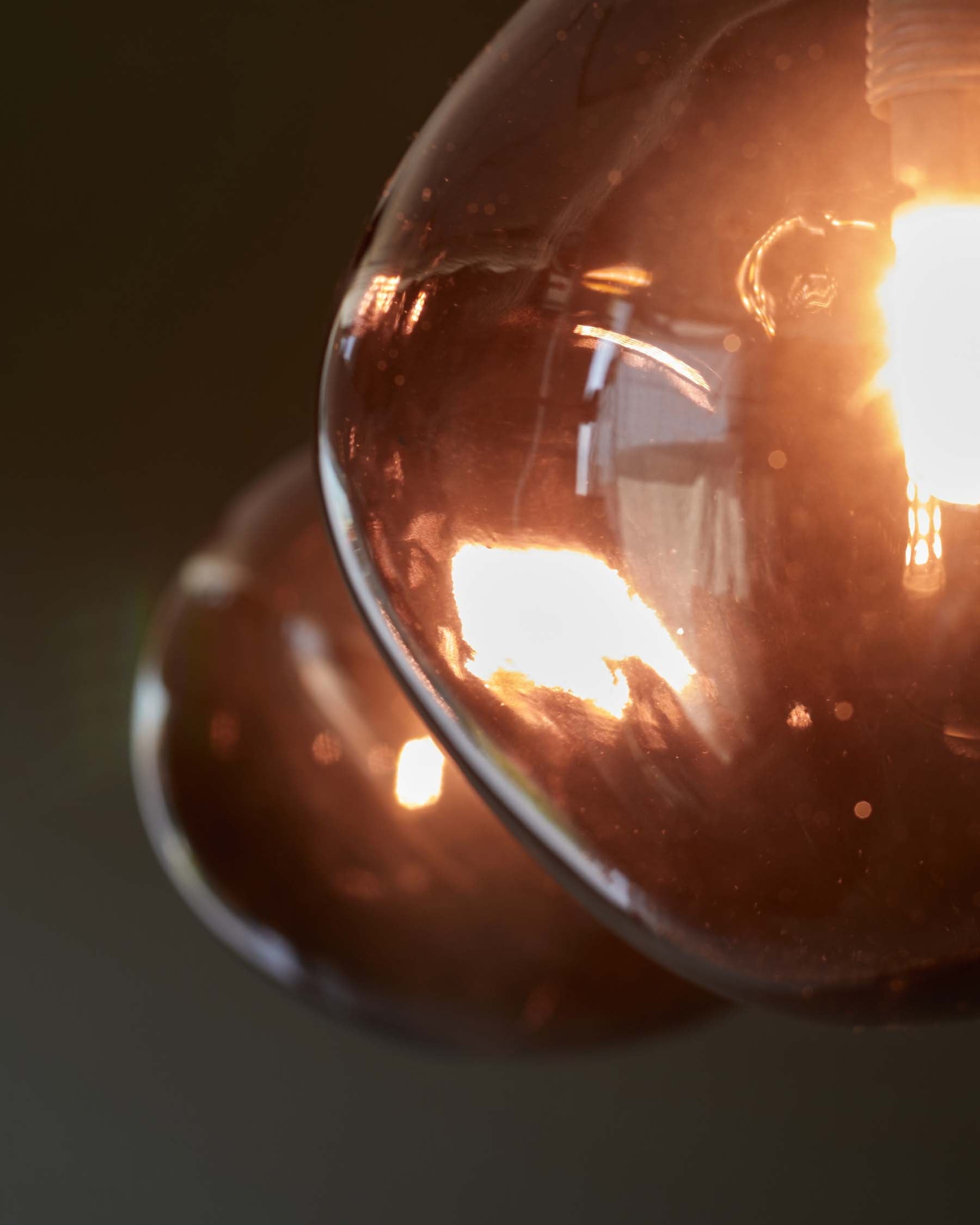 Suspension réglable en verre fumé Axel