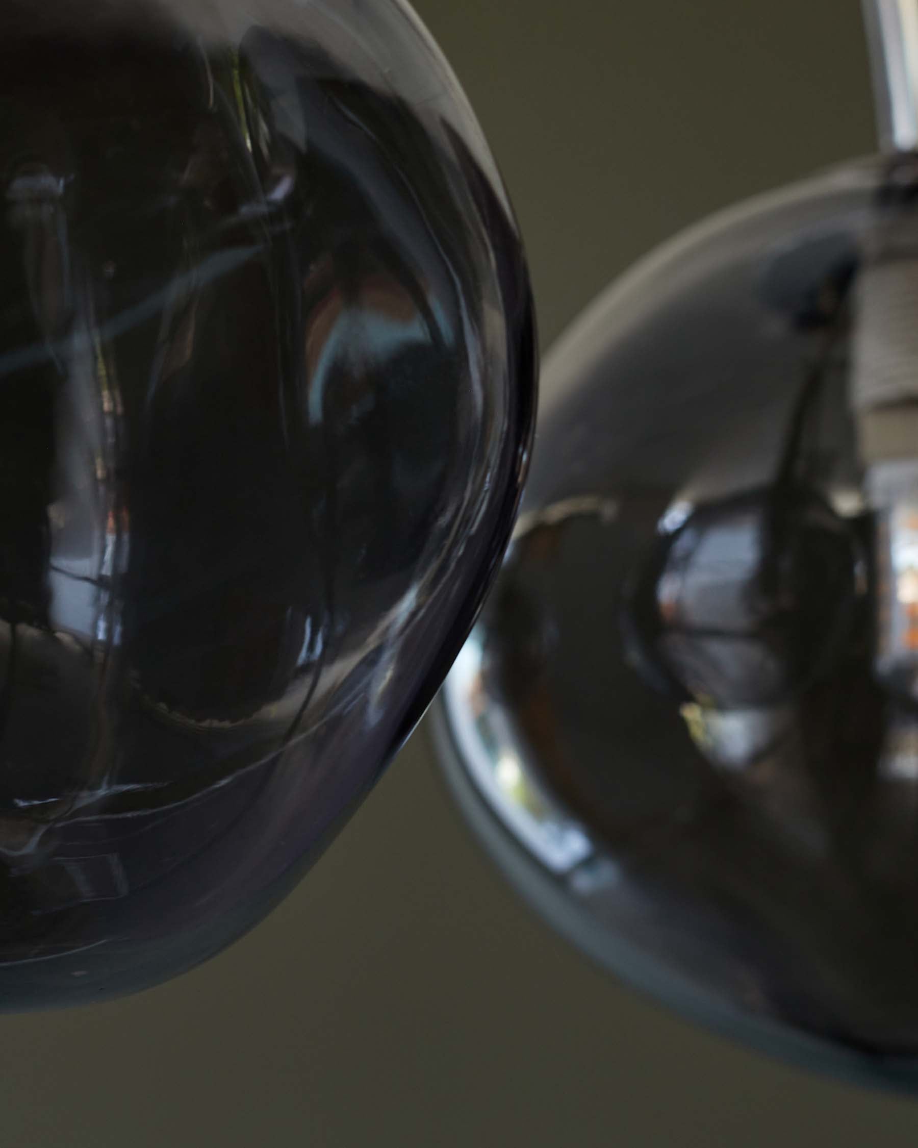 Suspension réglable en verre fumé Axel