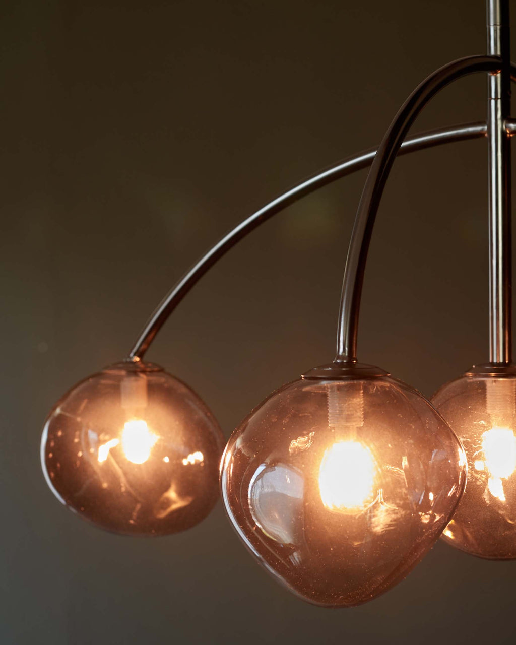 Suspension réglable en verre fumé Axel