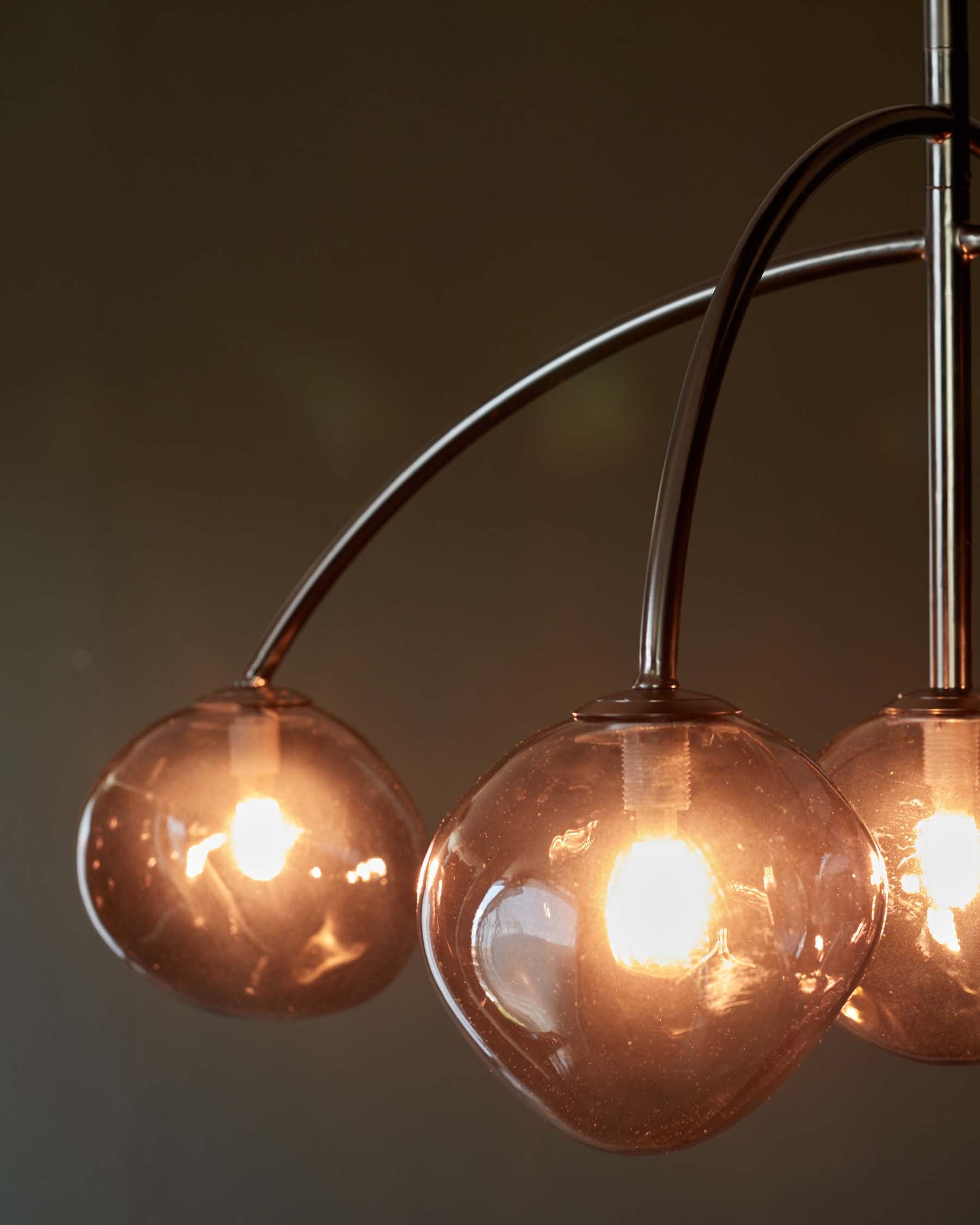 Suspension réglable en verre fumé Axel