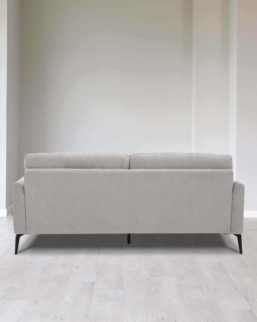 Canapé 3 places Brooks en tissu plissé gris clair