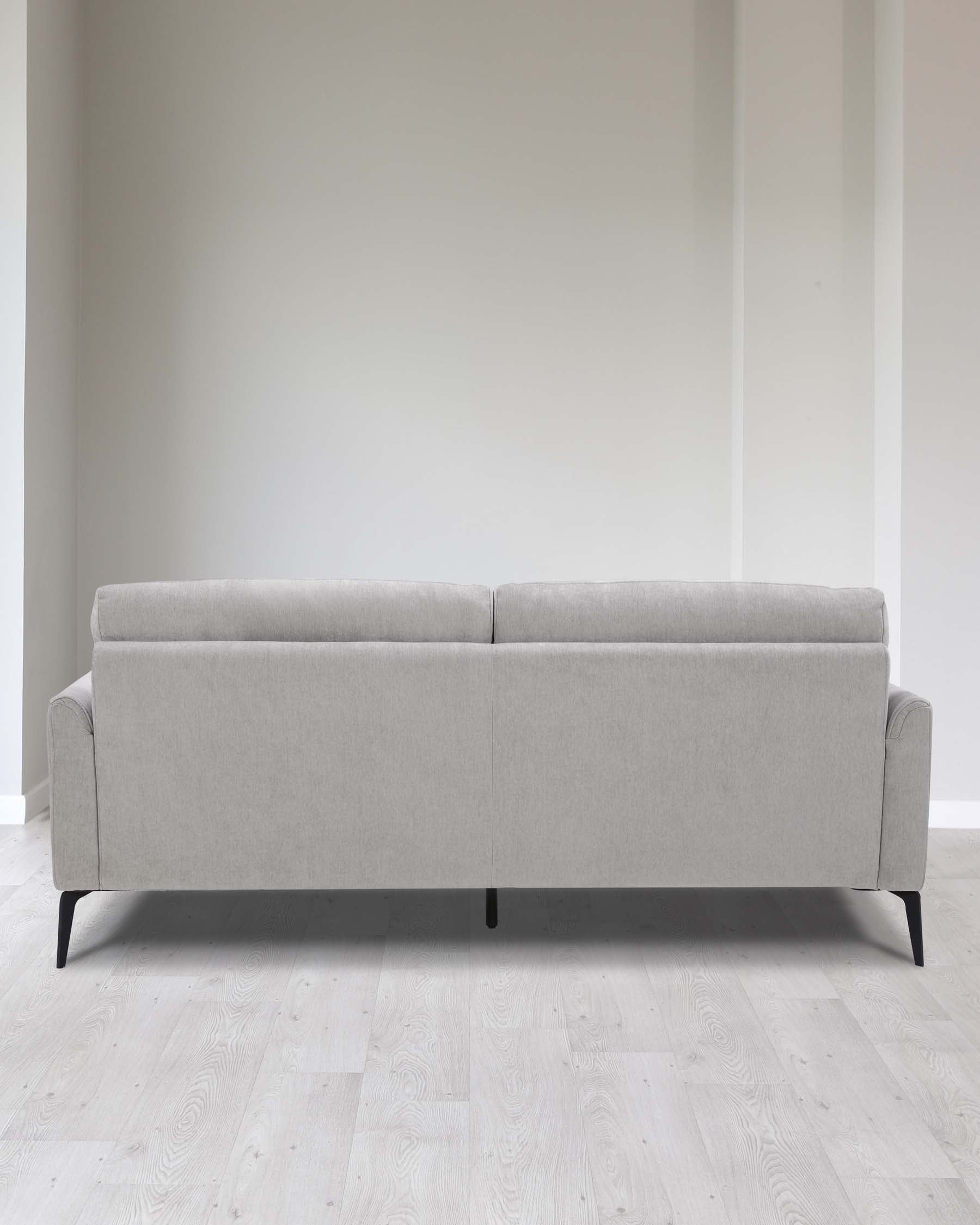 Canapé 3 places Brooks en tissu plissé gris clair