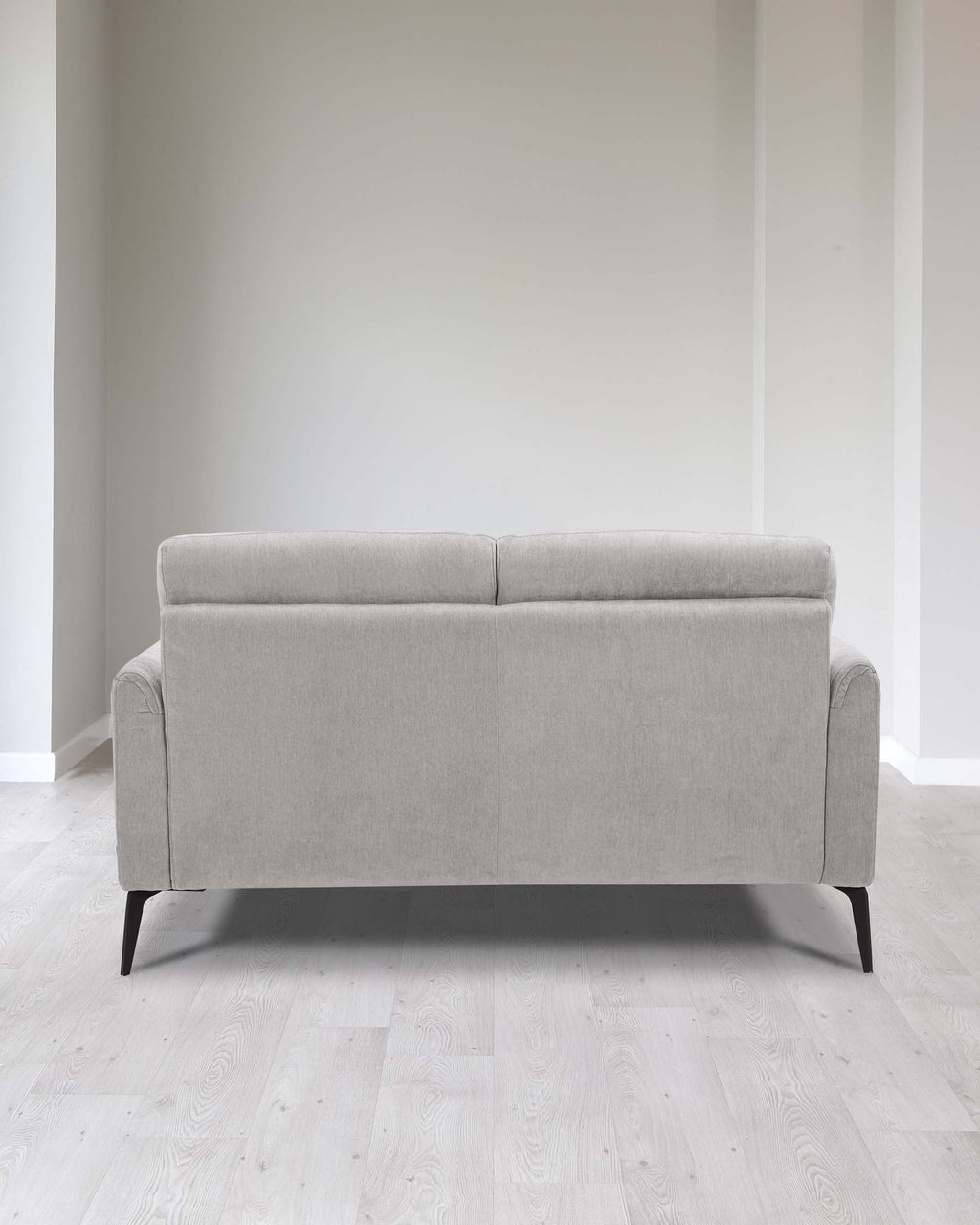 Canapé 2 places Brooks en tissu plissé gris clair