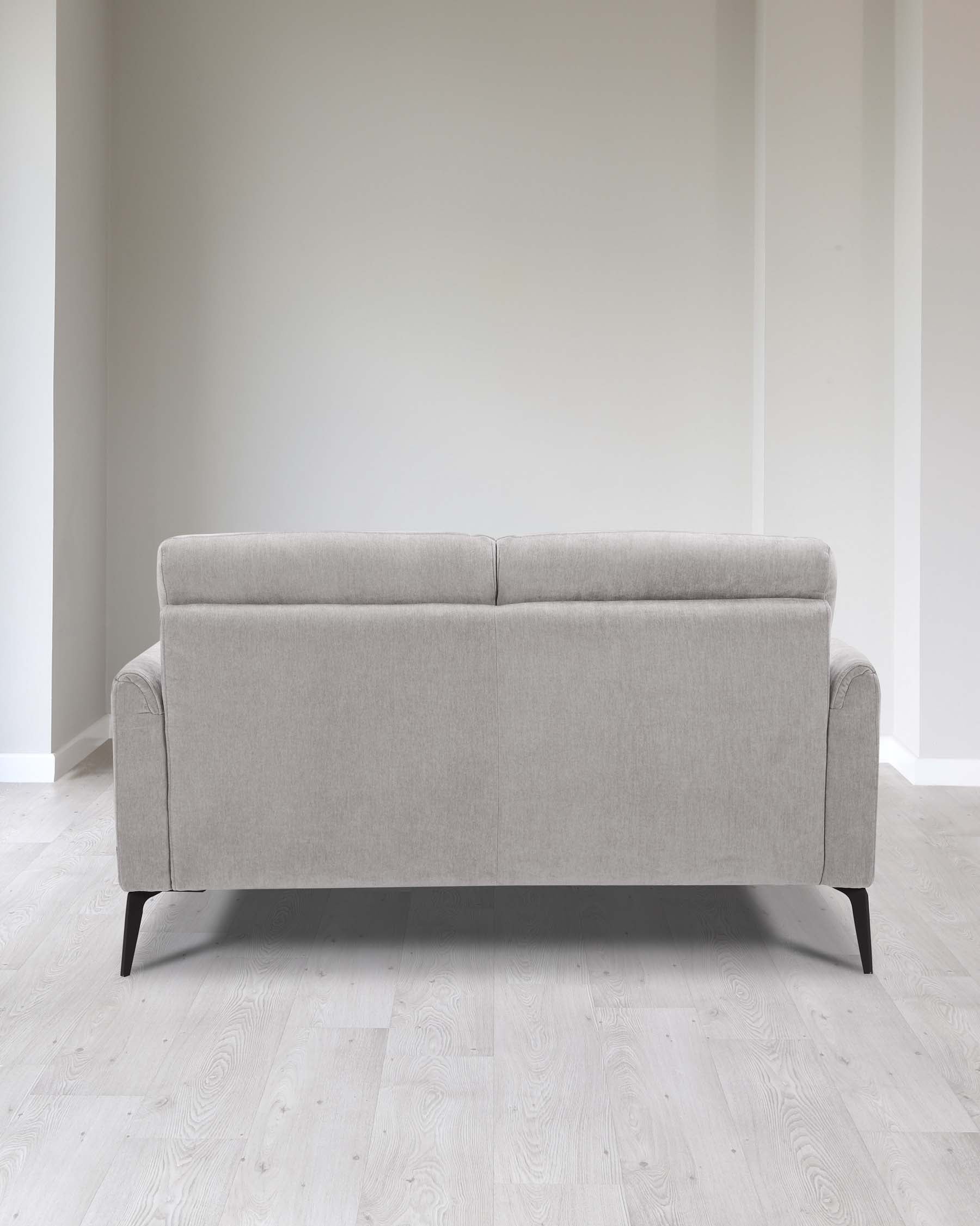 Canapé 2 places Brooks en tissu plissé gris clair