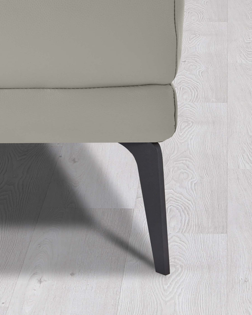 Repose-pieds Brooks en cuir gris clair