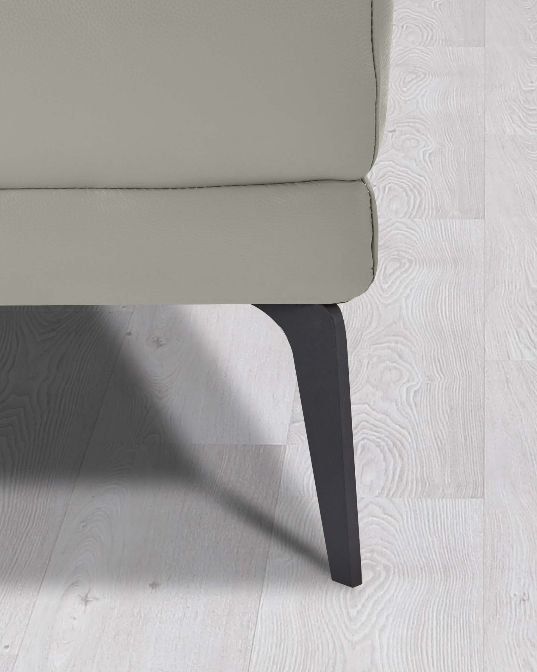 Repose-pieds Brooks en cuir gris clair