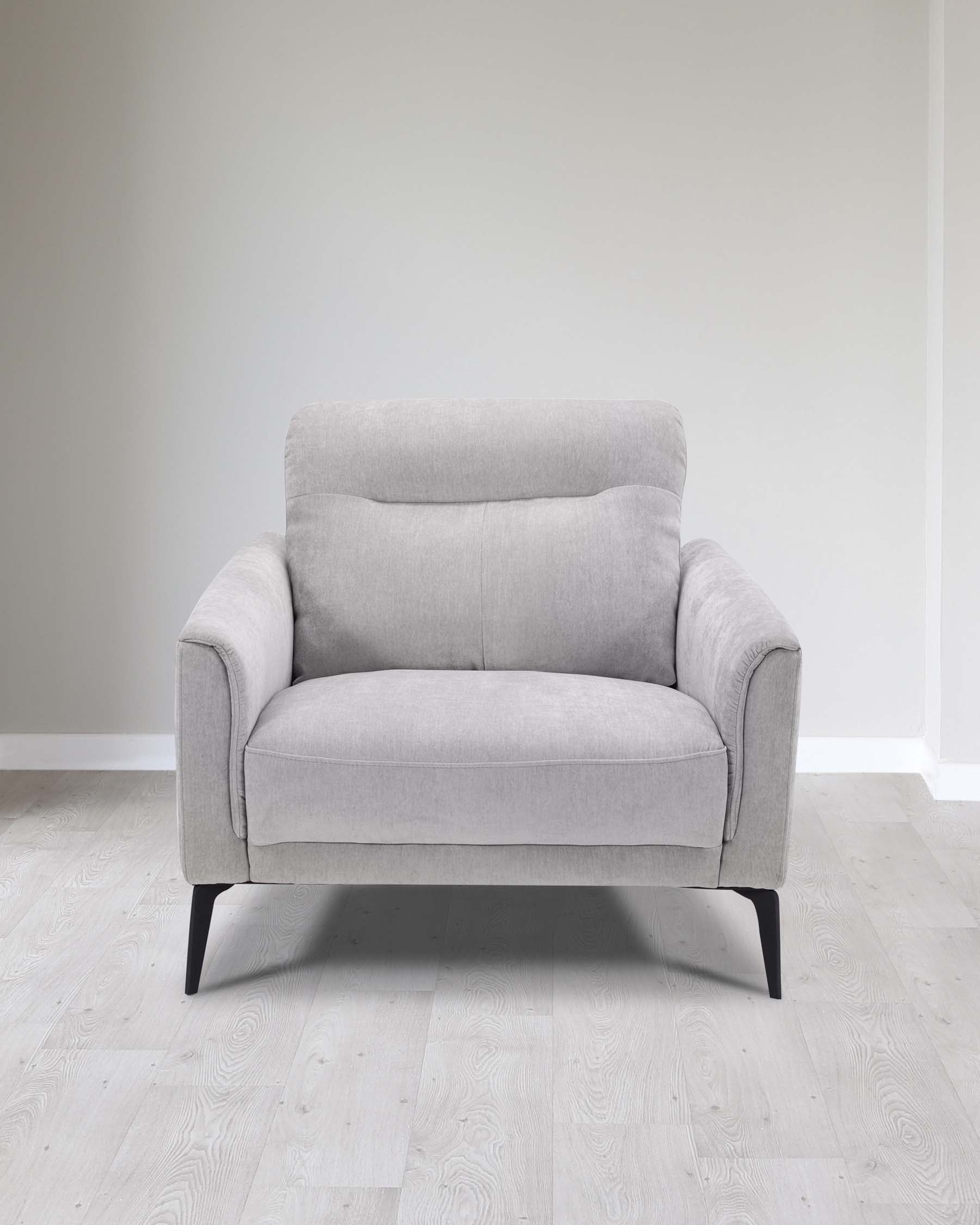 Fauteuil Brooks en tissu gris clair